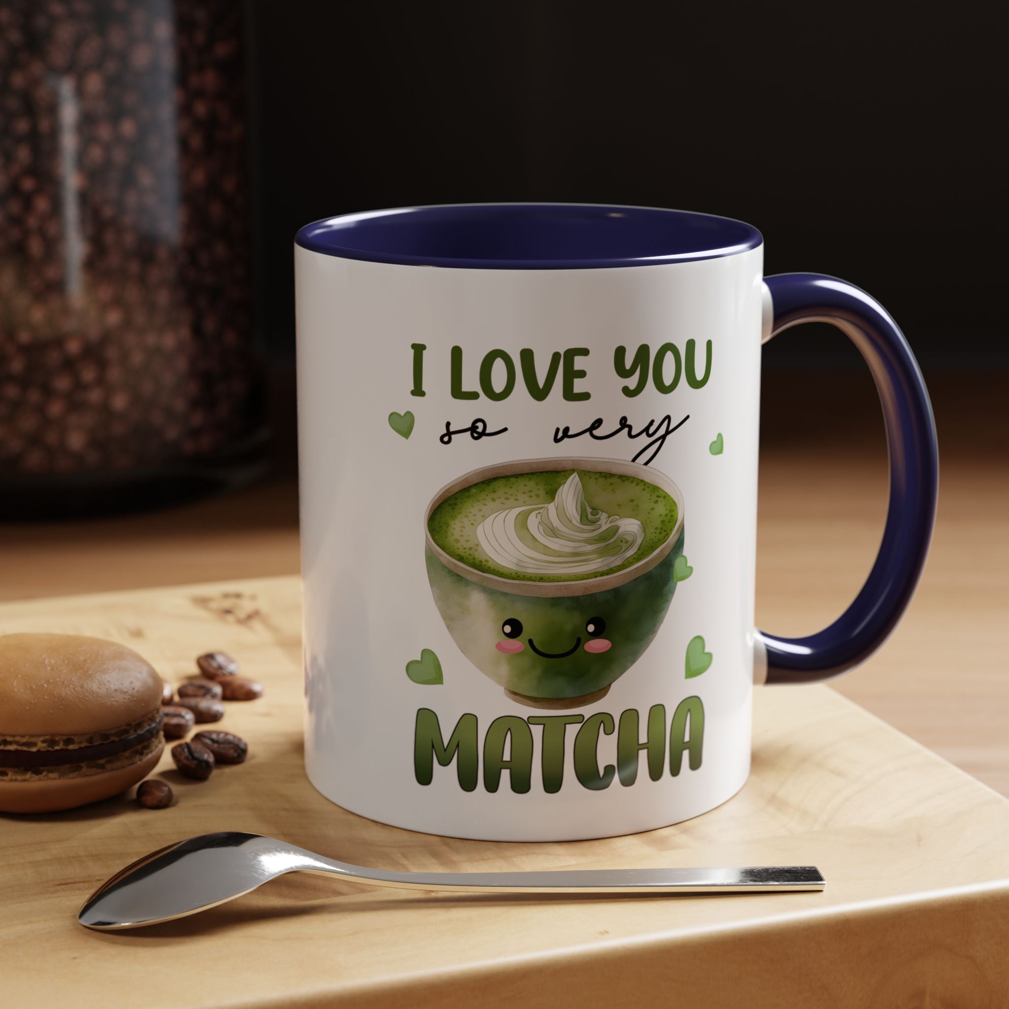 I Love You So Very Matcha Mug Lifestyle Mockup | Nutty Designs