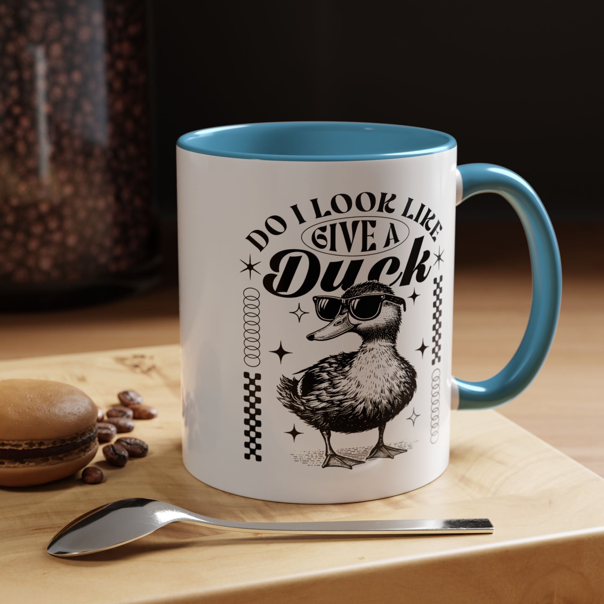 Funny Coffee Mug, Personalized Mug, Cute Do I Look Like I Give A Duck, Accent Cup (11, 15oz), Gift Under 20, White Elephant Animal Lover Cup