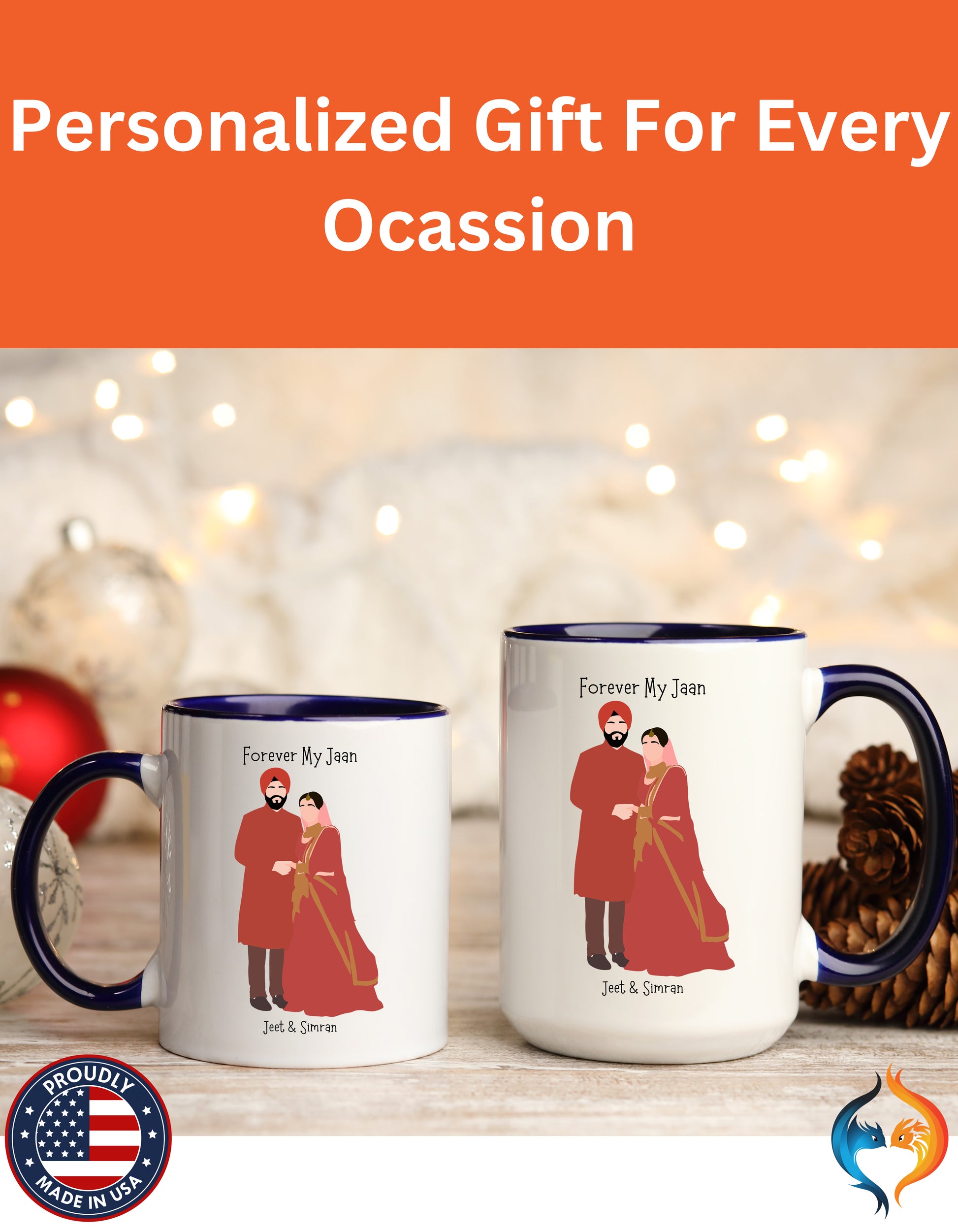 Forever Be My Jaan Couples Romantic Mug Lifestyle Mockup | Nutty Designs