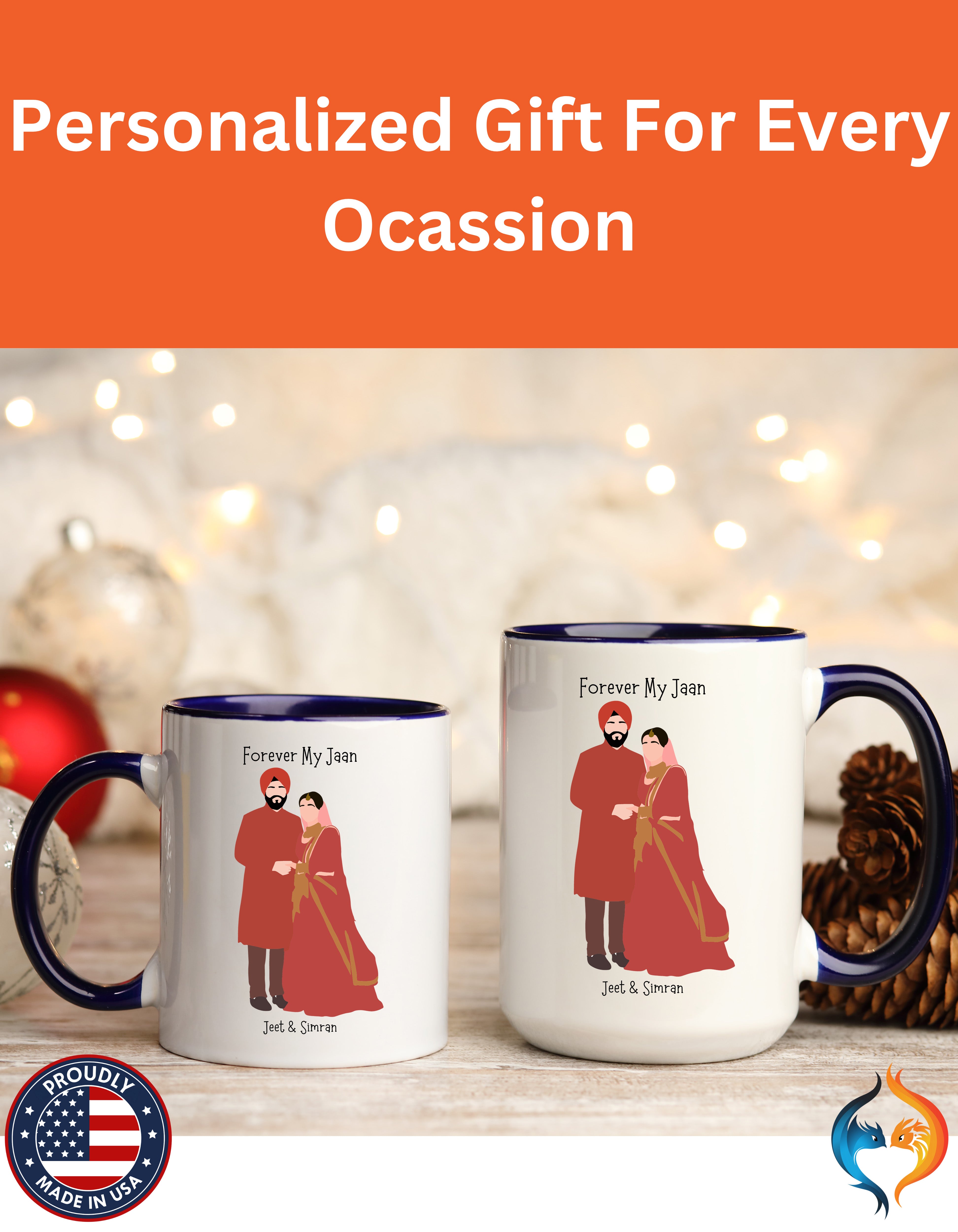 Forever Be My Jaan Couples Romantic Mug Lifestyle Mockup | Nutty Designs