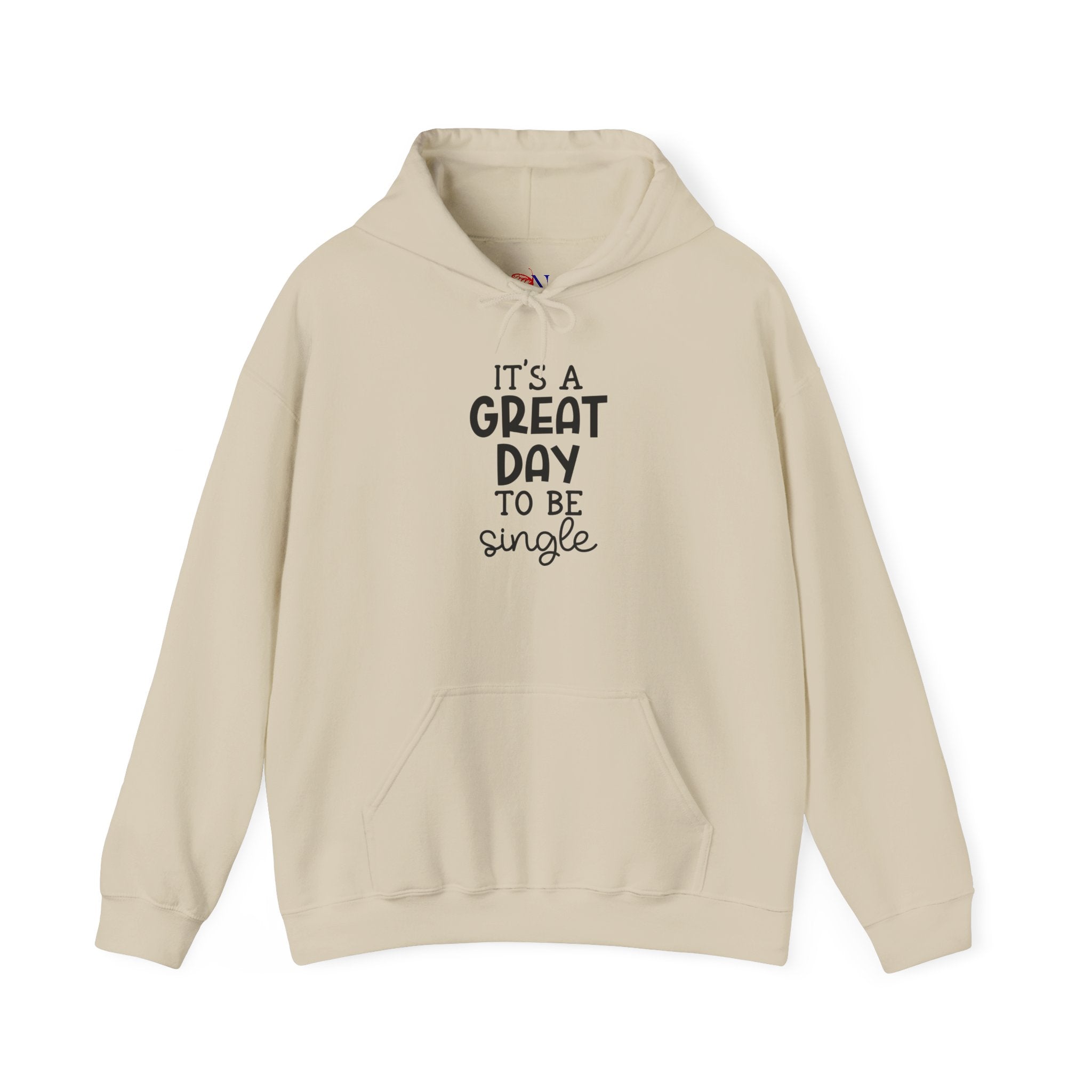 Hoodie — "It's a Great Day to Be Single" Graphic Pullover
