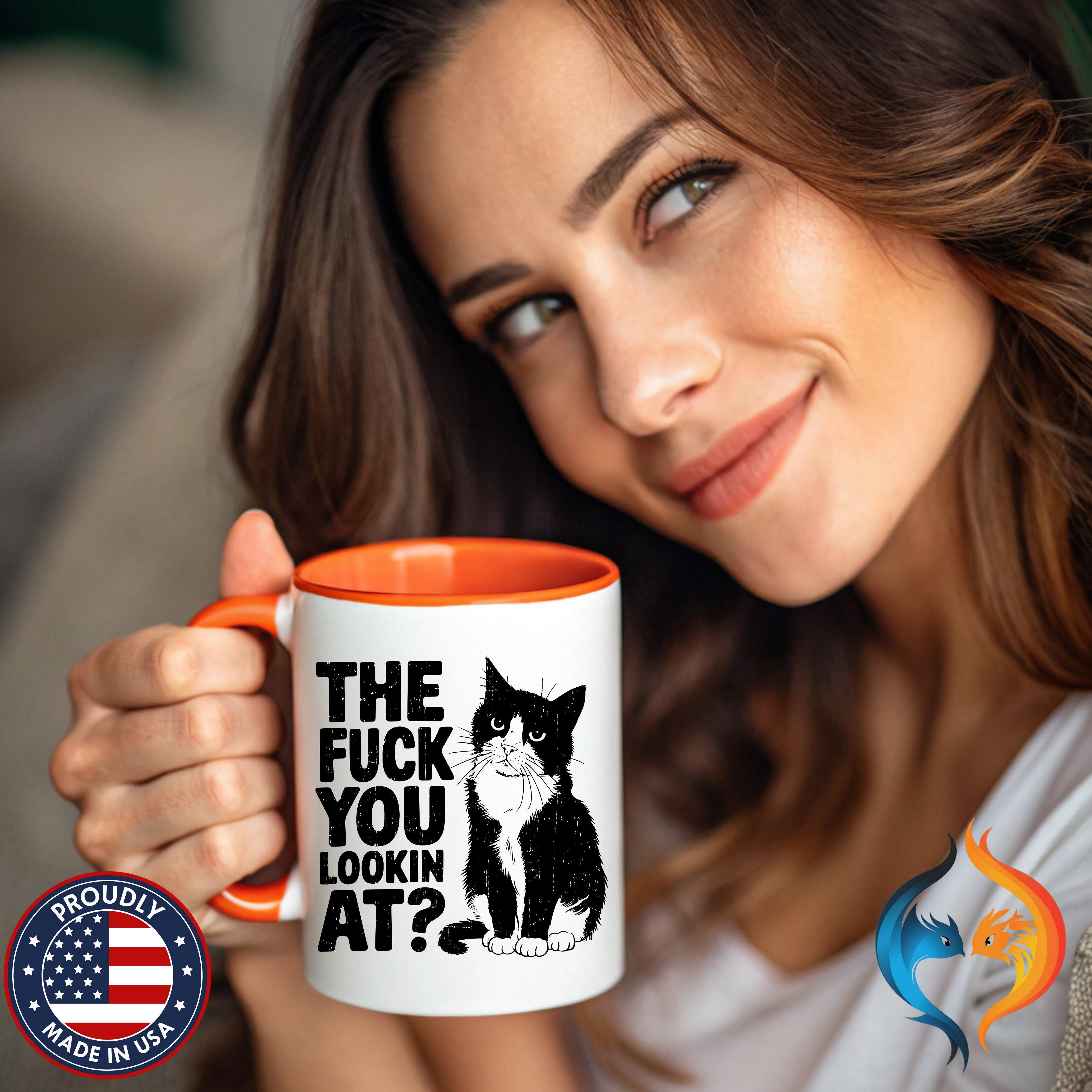 The FUCK You Lookin At Mug Product Photo | Nutty Designs