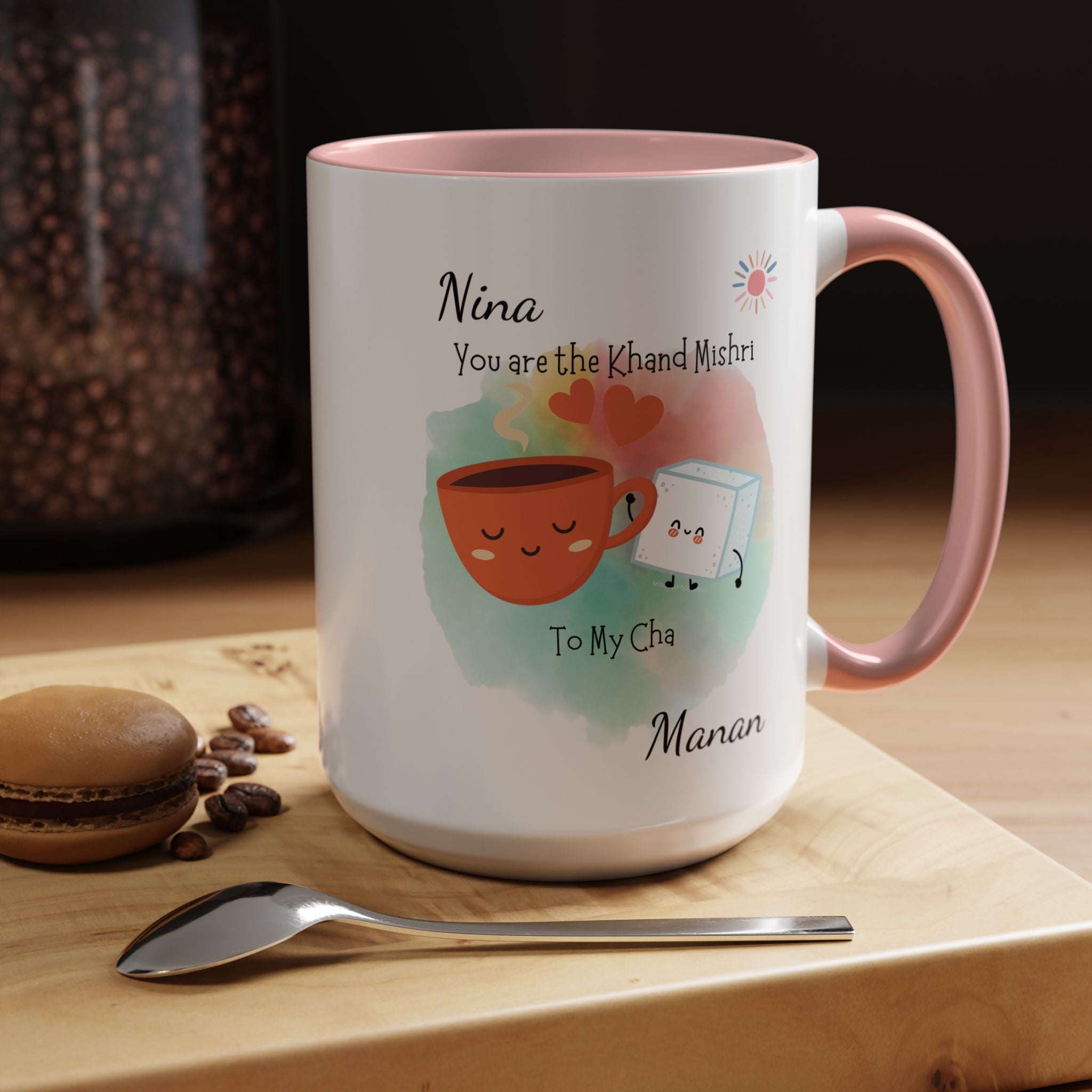 Funny Coffee Mug, Personalized Mug, You Are Khand Mishri To My Cha Cup 11/15oz, Anniversary, Wedding, Valentines, Romantic Gift Him her