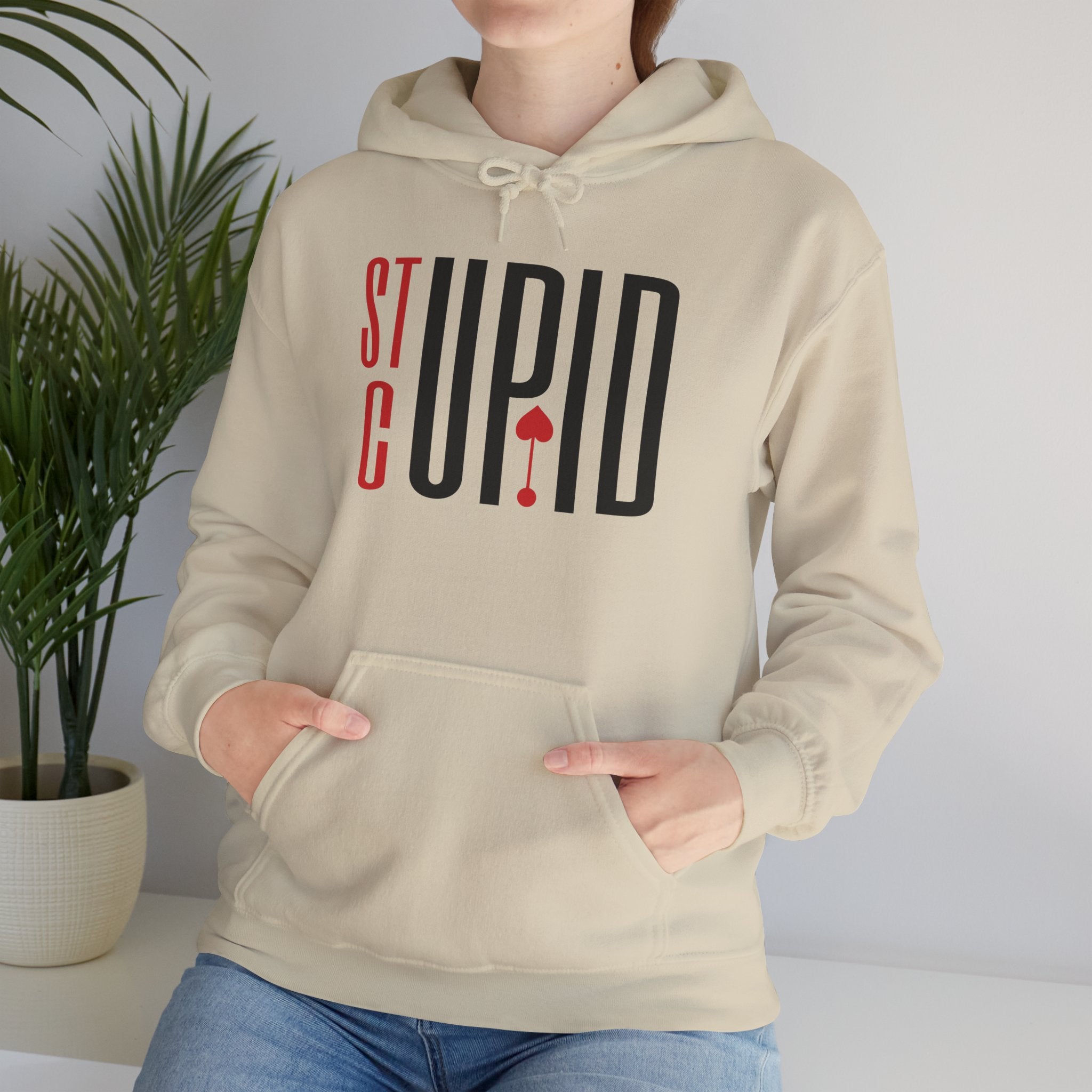St Cupid Graphic Hoodie — Playful Heart Ace Design
