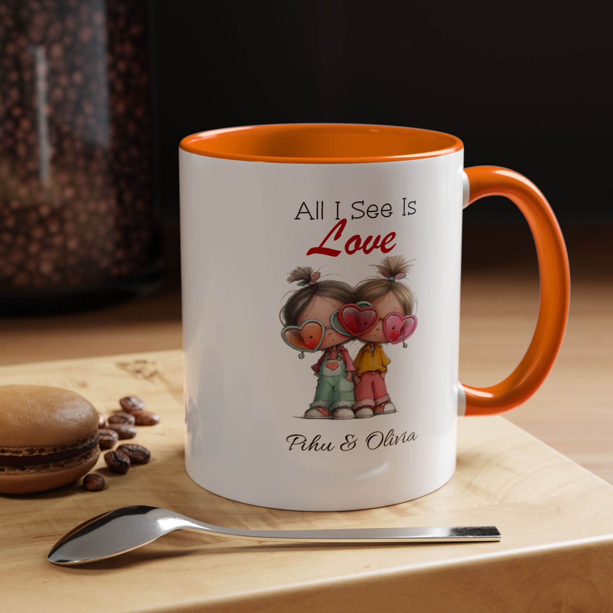 Personalized Couple Mug - All I See Is Love