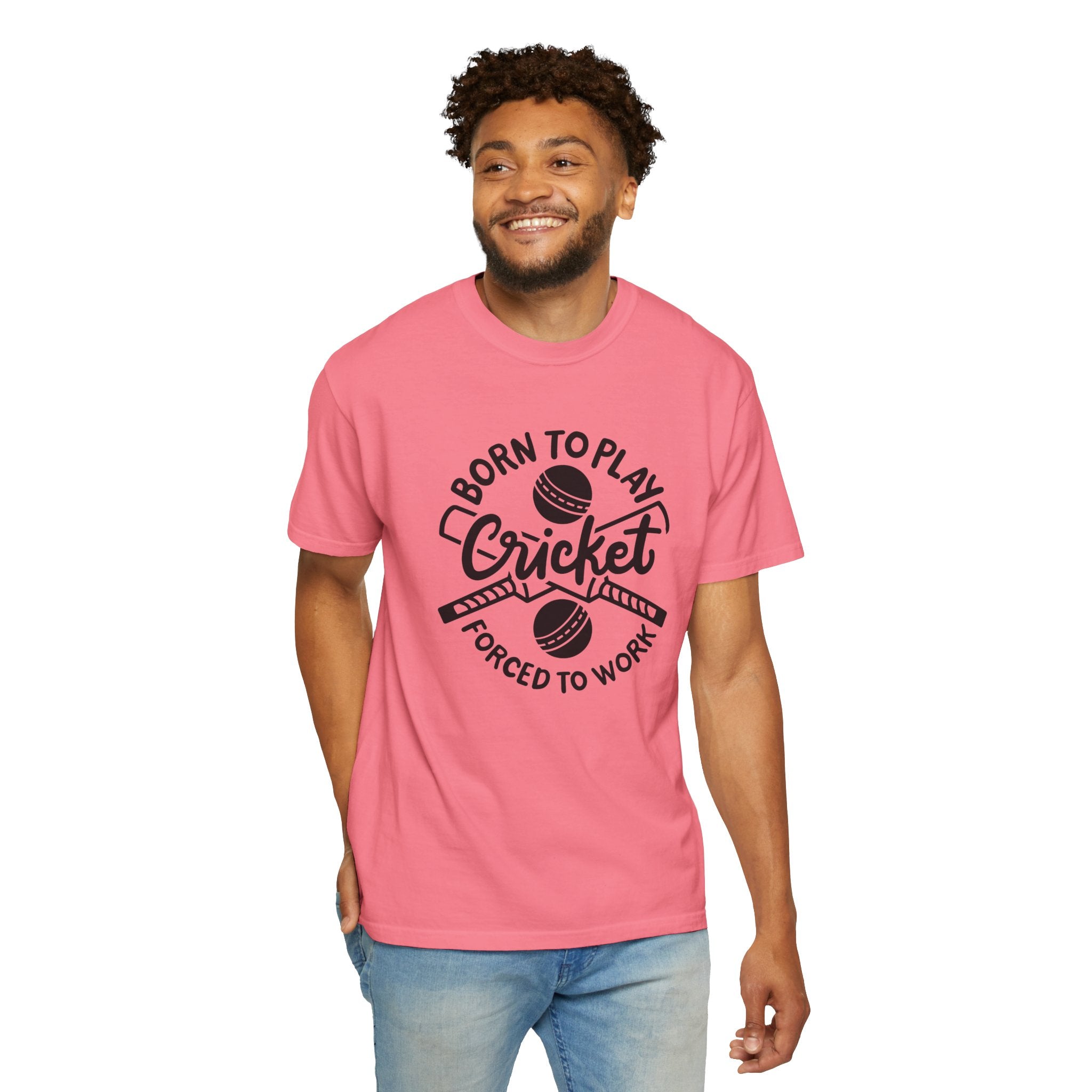 Born To Play Cricket, Forced to Work, unique Desi funny Cricket lover gift tshirt, IPL/T20 world cup tees Unisex T-shirt