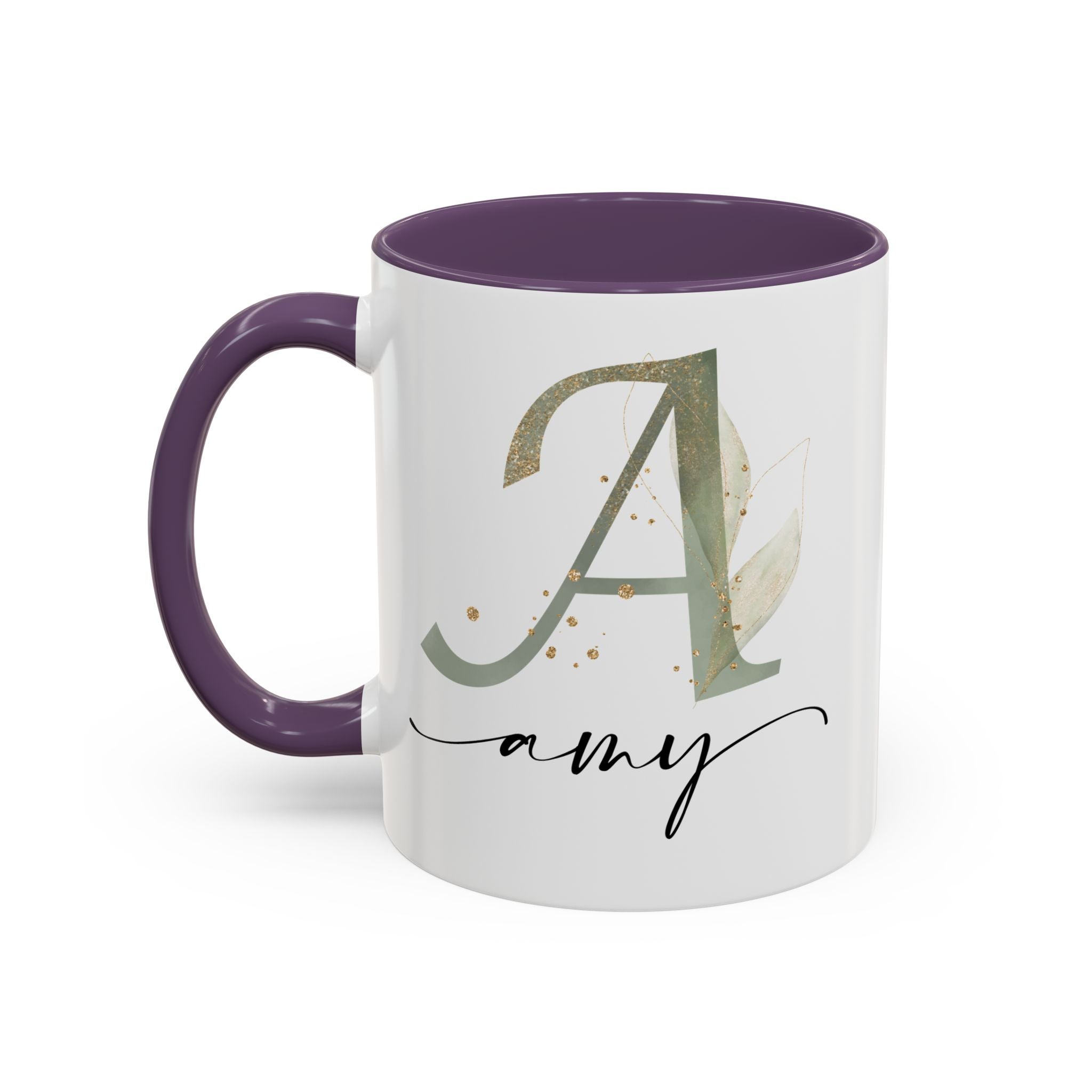 Personalized Floral Initial Coffee Mug for her, Custom Name Mug, Wedding Favor, Unique Home Décor Coffee Cup, Girlfriend Gift, Monogram Mug