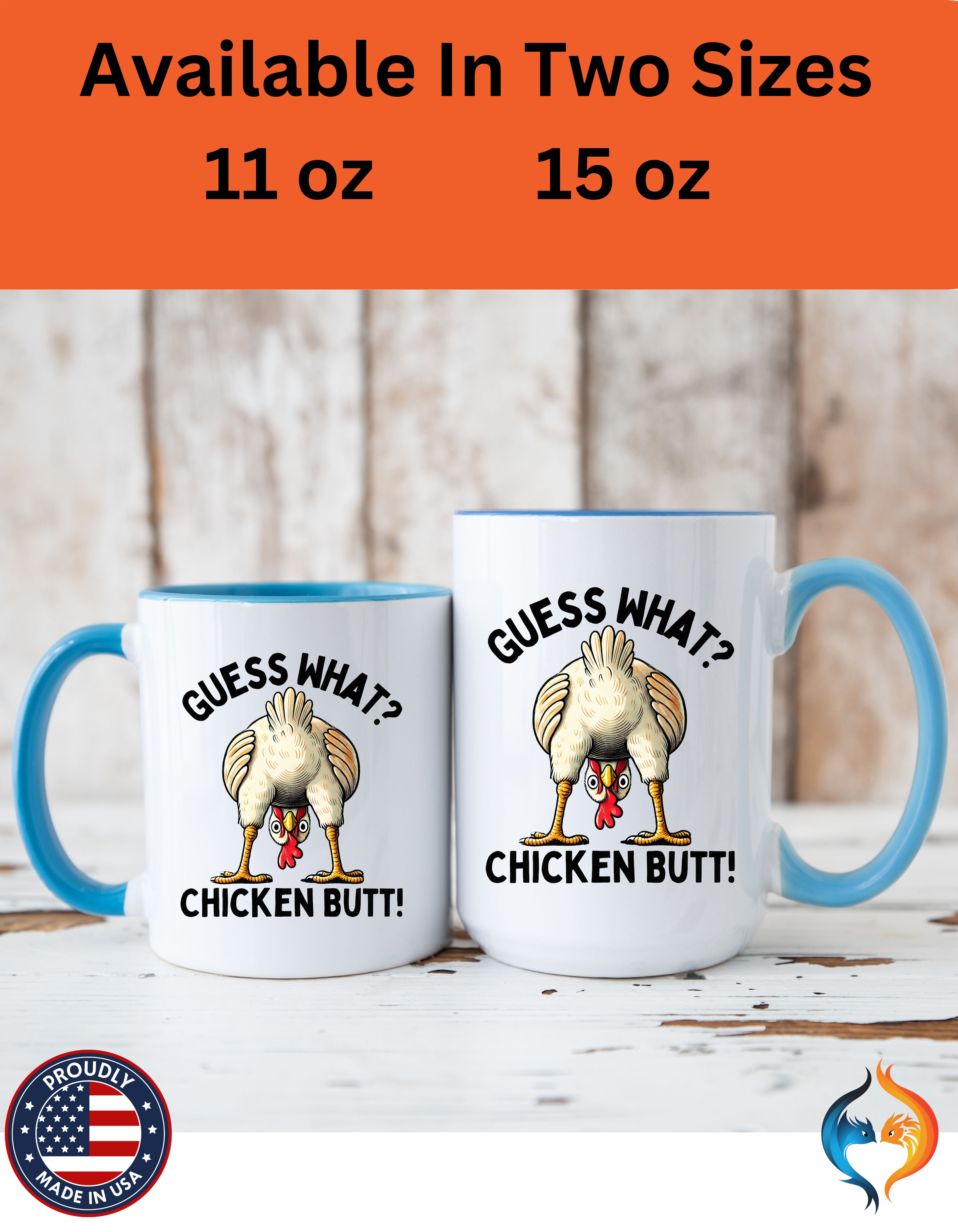 Guess What Chicken Butt Cup Mug Lifestyle Mockup | Nutty Designs
