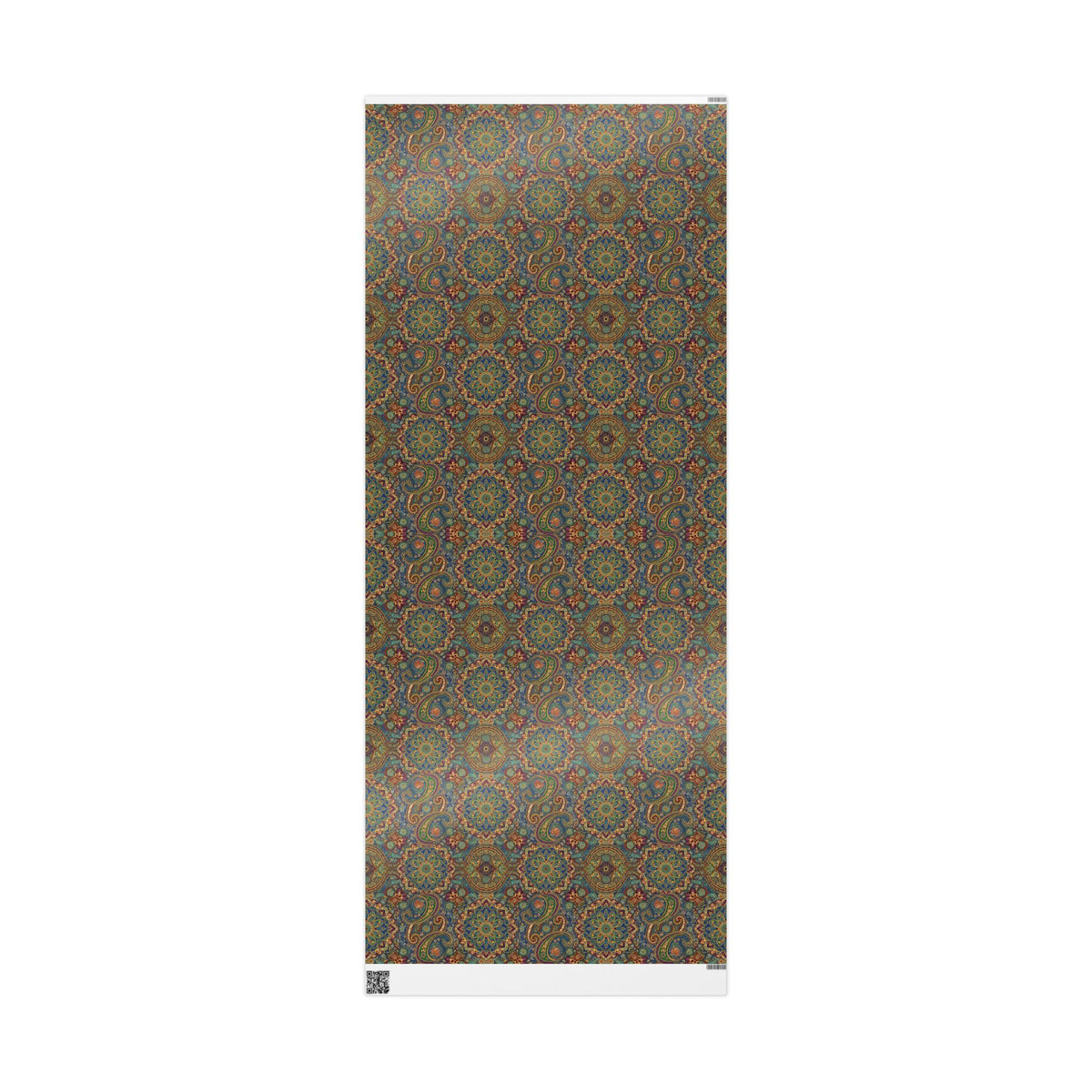 Diwali Wrapping Paper Roll - Vintage Jewel Paisley Indian Gift Wrap