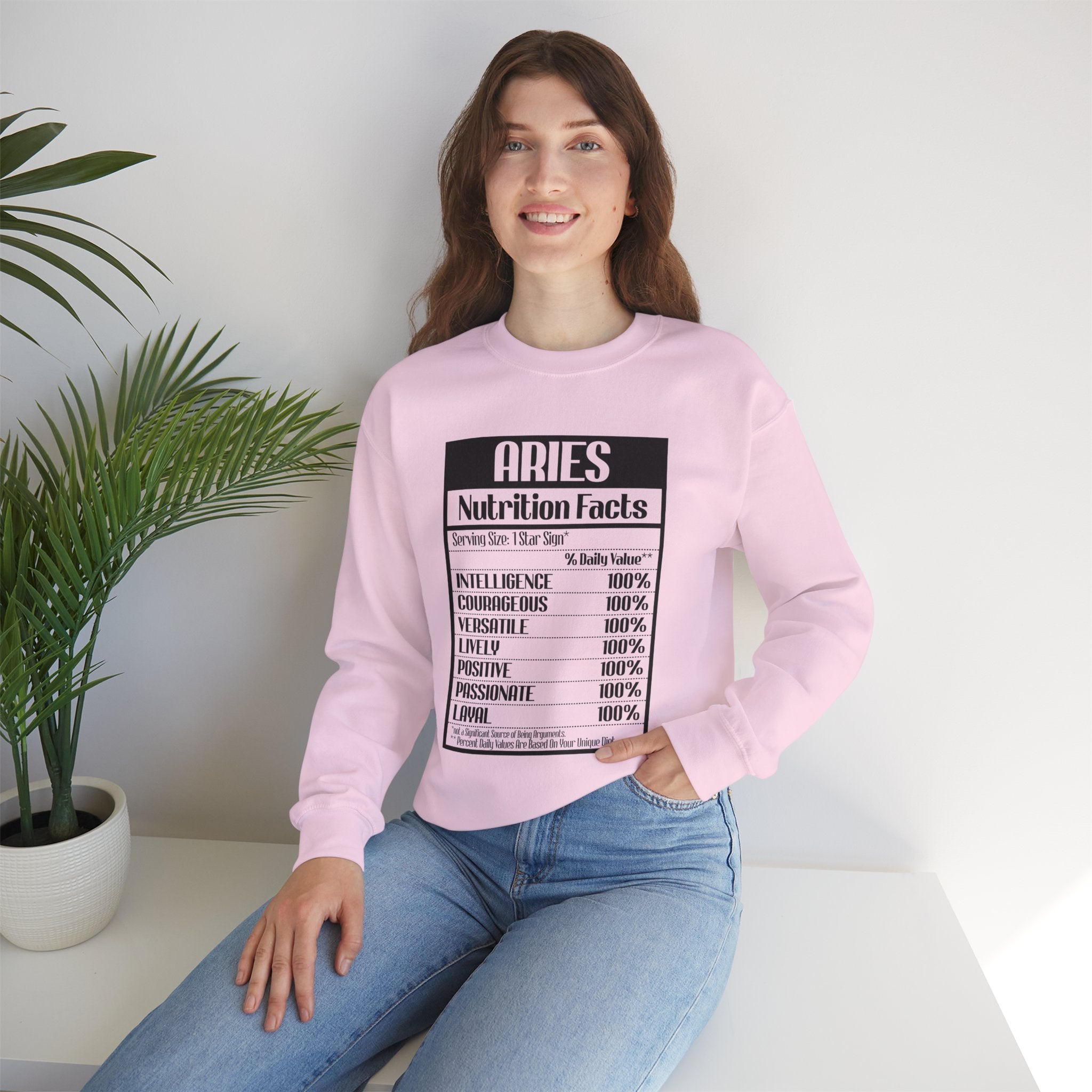 Aries nutrition facts cute sweatshirt