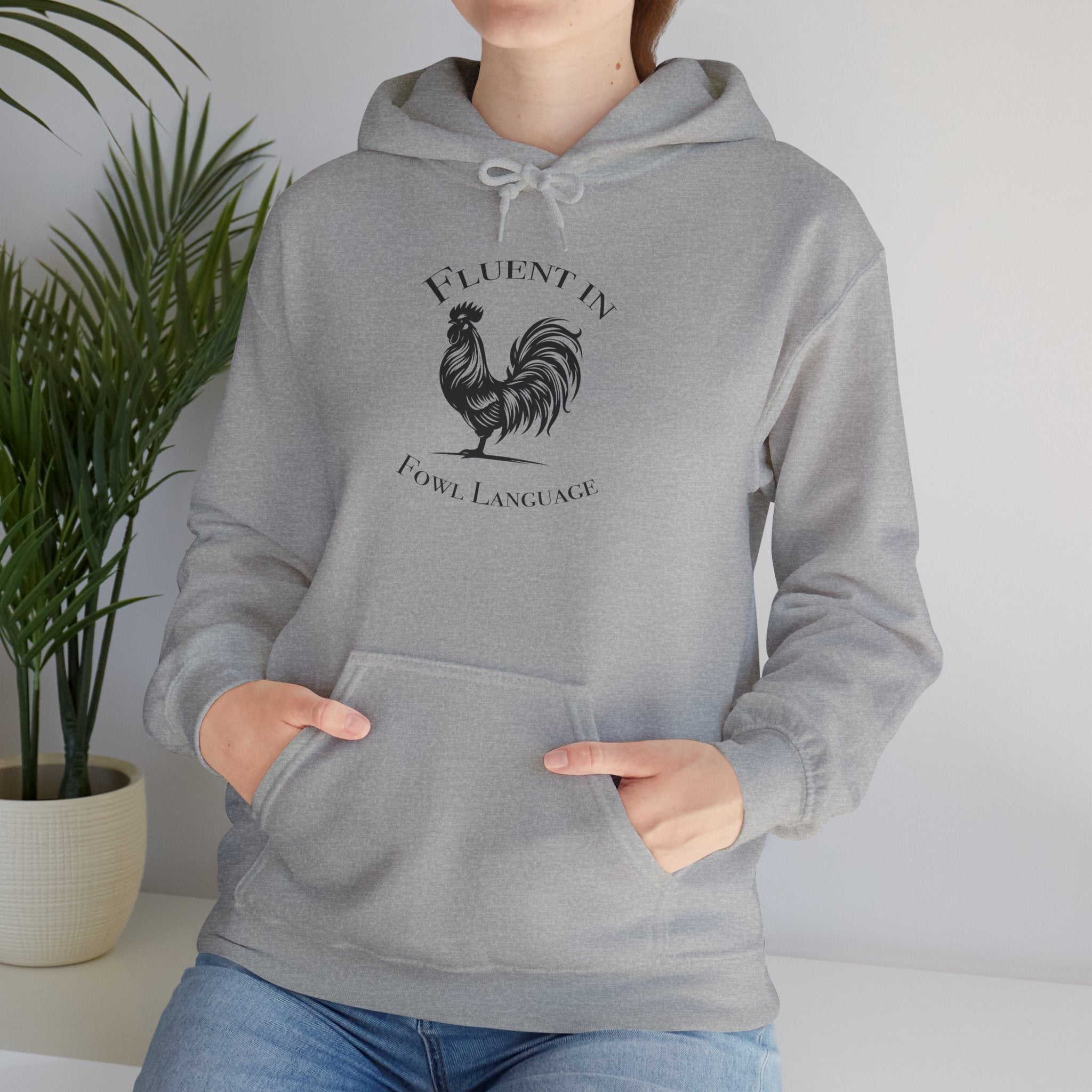 Rooster Farmhouse Hoodie — 'Rise & Shine' Vintage Rooster Graphic Sweatshirt