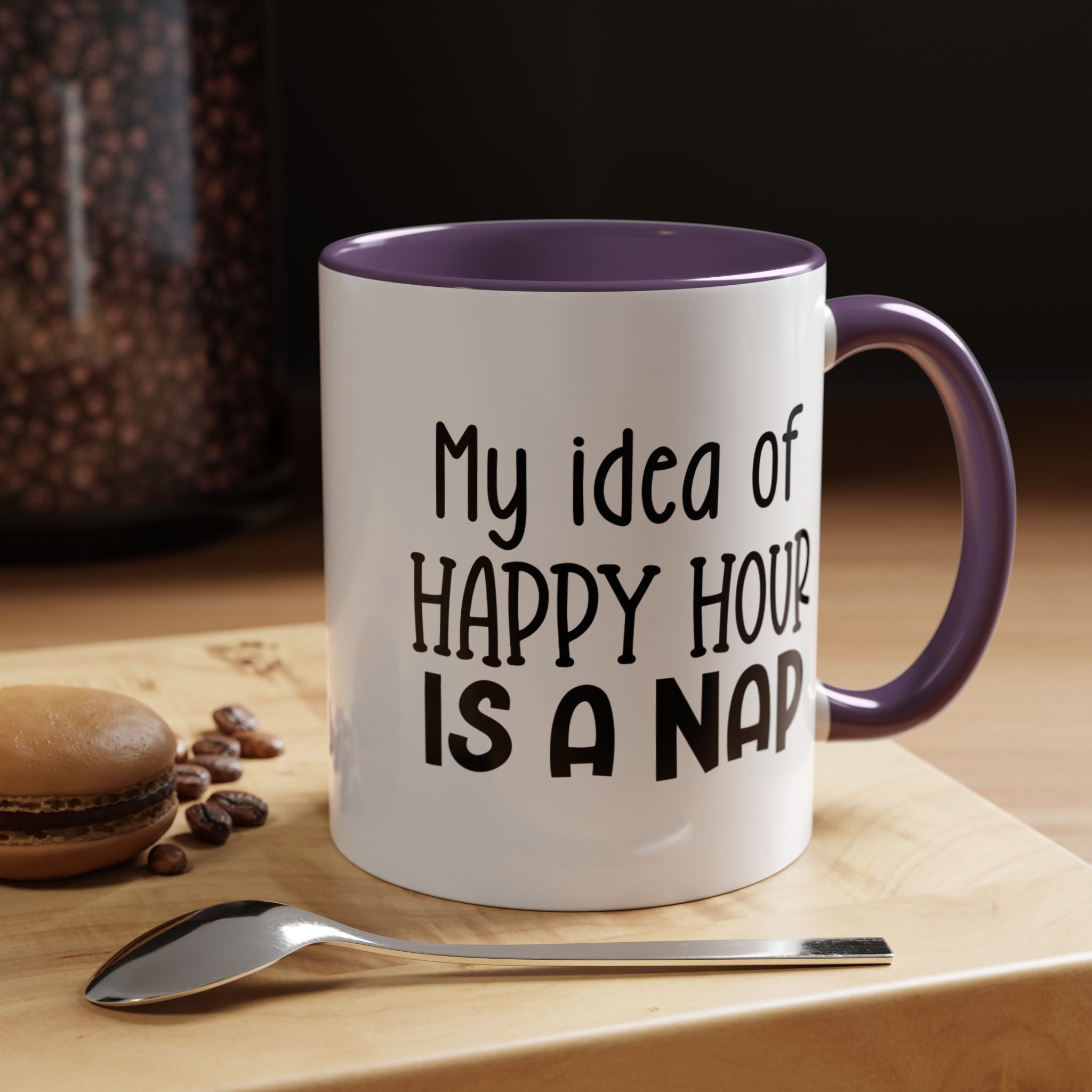 Happy Hour | Funny Coffee Mug, Sarcastic Tea Cup, Unique Gift Idea
