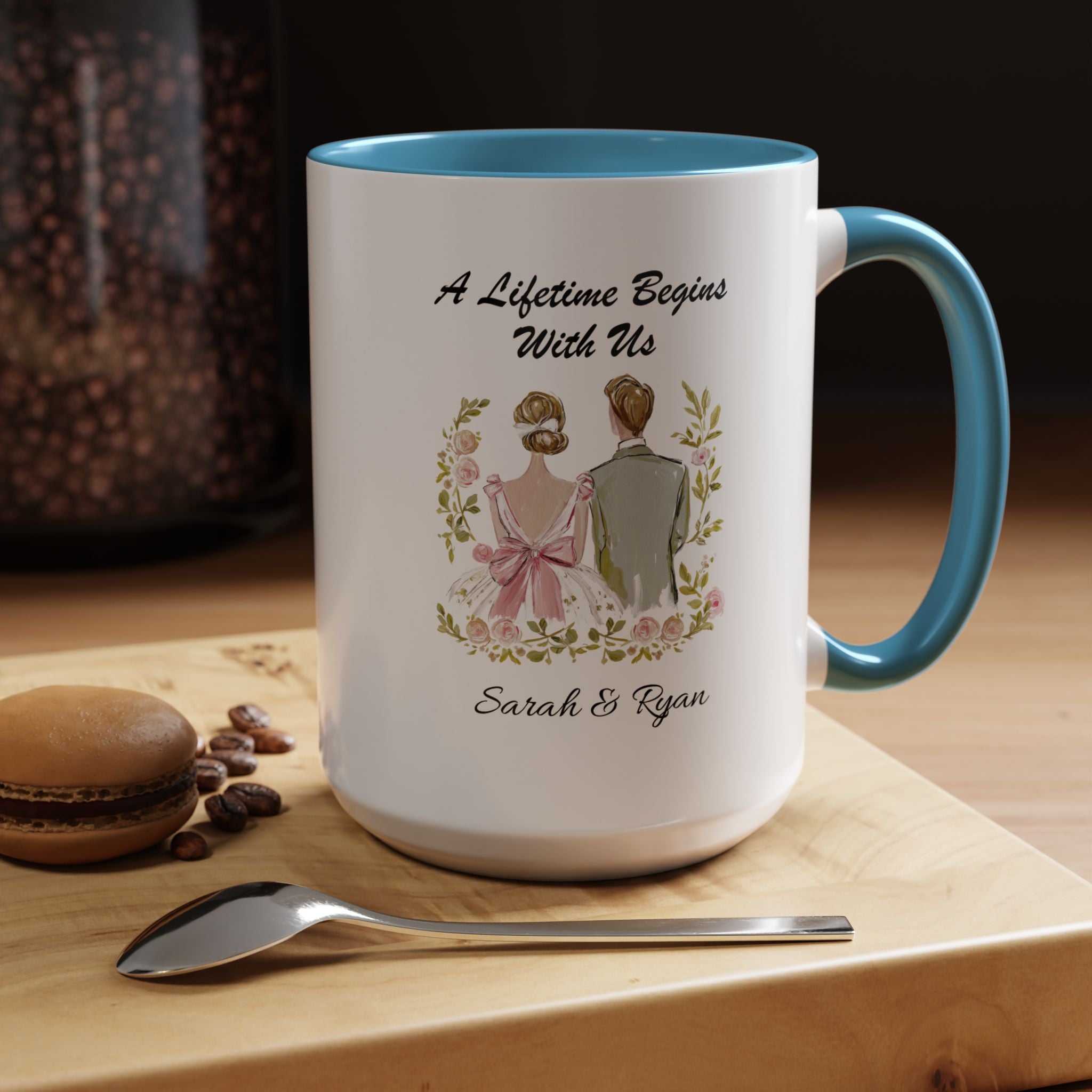 Personalized Indian Couple Mug - A Lifetime Begins With Us