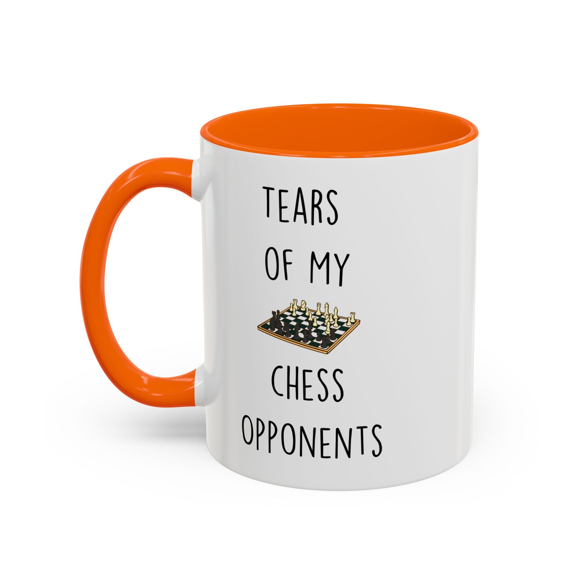 Funny Coffee Mug, Personalized Mug, Tears Of My Chess Opponents, Accent Cup (11, 15oz), Sarcastic Mug,  Tea Coffee Cup, Gift Under 20