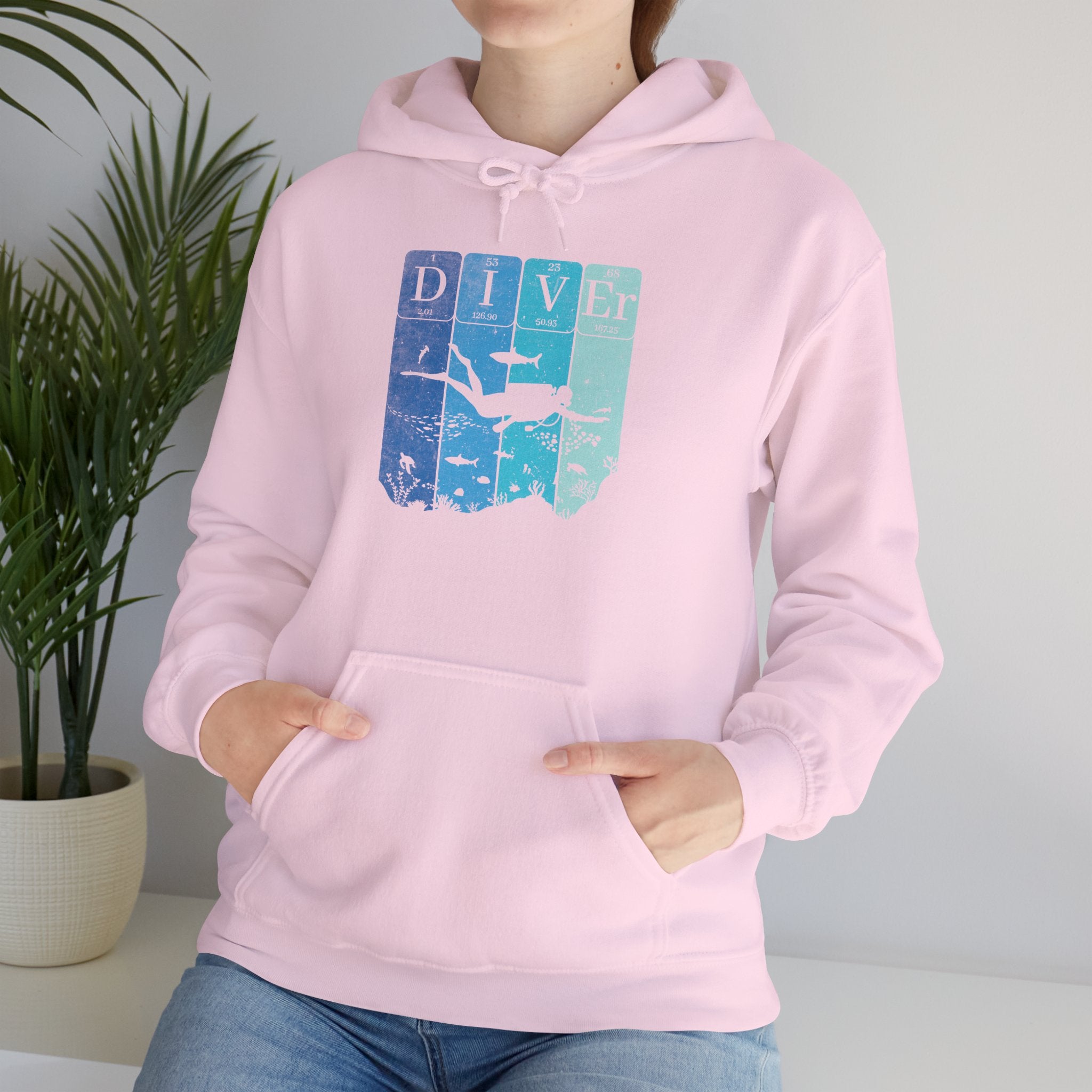 Diver Graphic Hoodie — Vintage Ocean Scuba Hooded Sweatshirt