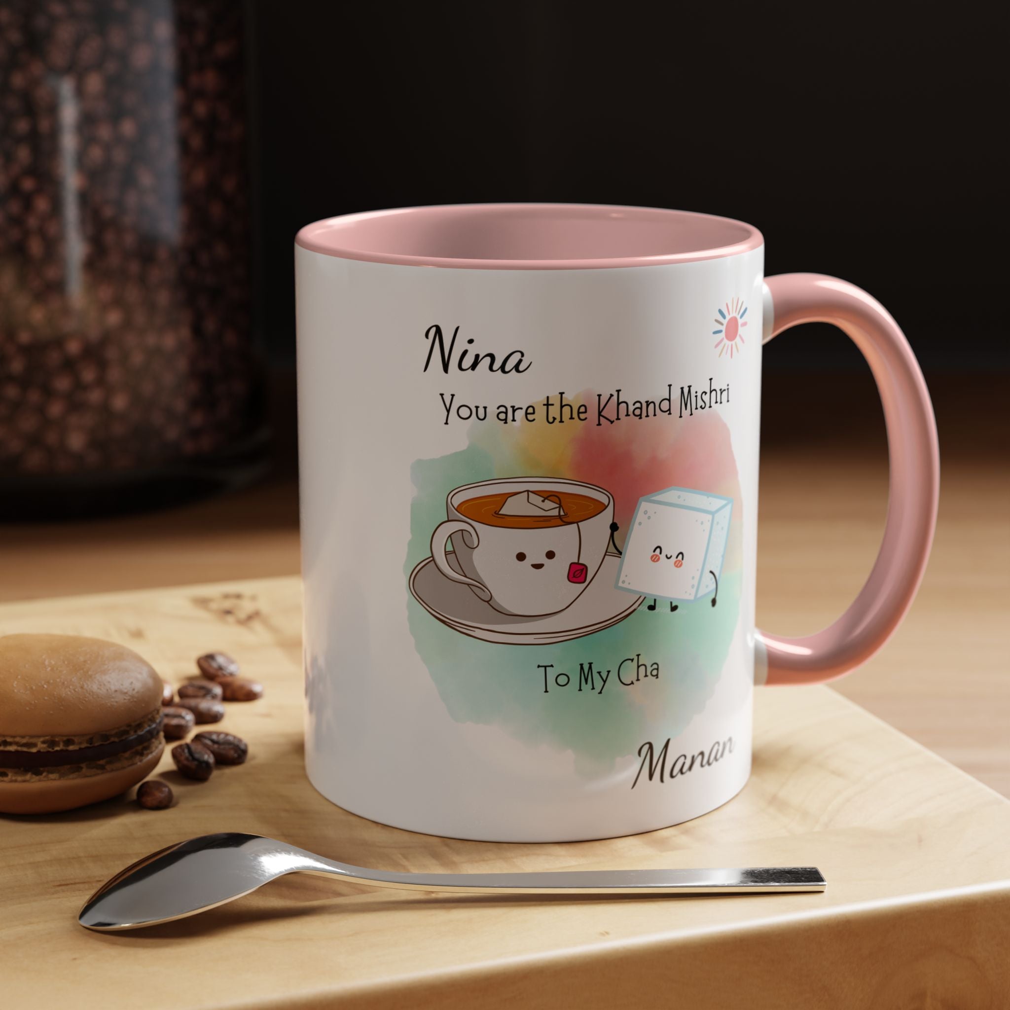 Funny Coffee Mug, Personalized Mug, You Are Khand Mishri To My Chai Cup 11/15oz, Anniversary, Wedding, Valentines, Romantic Gift Him her