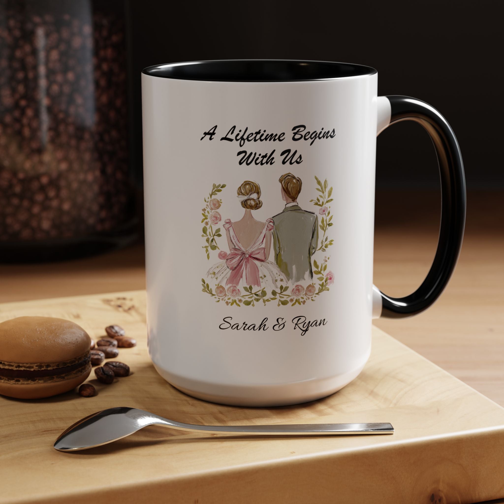 Personalized Indian Couple Mug - A Lifetime Begins With Us
