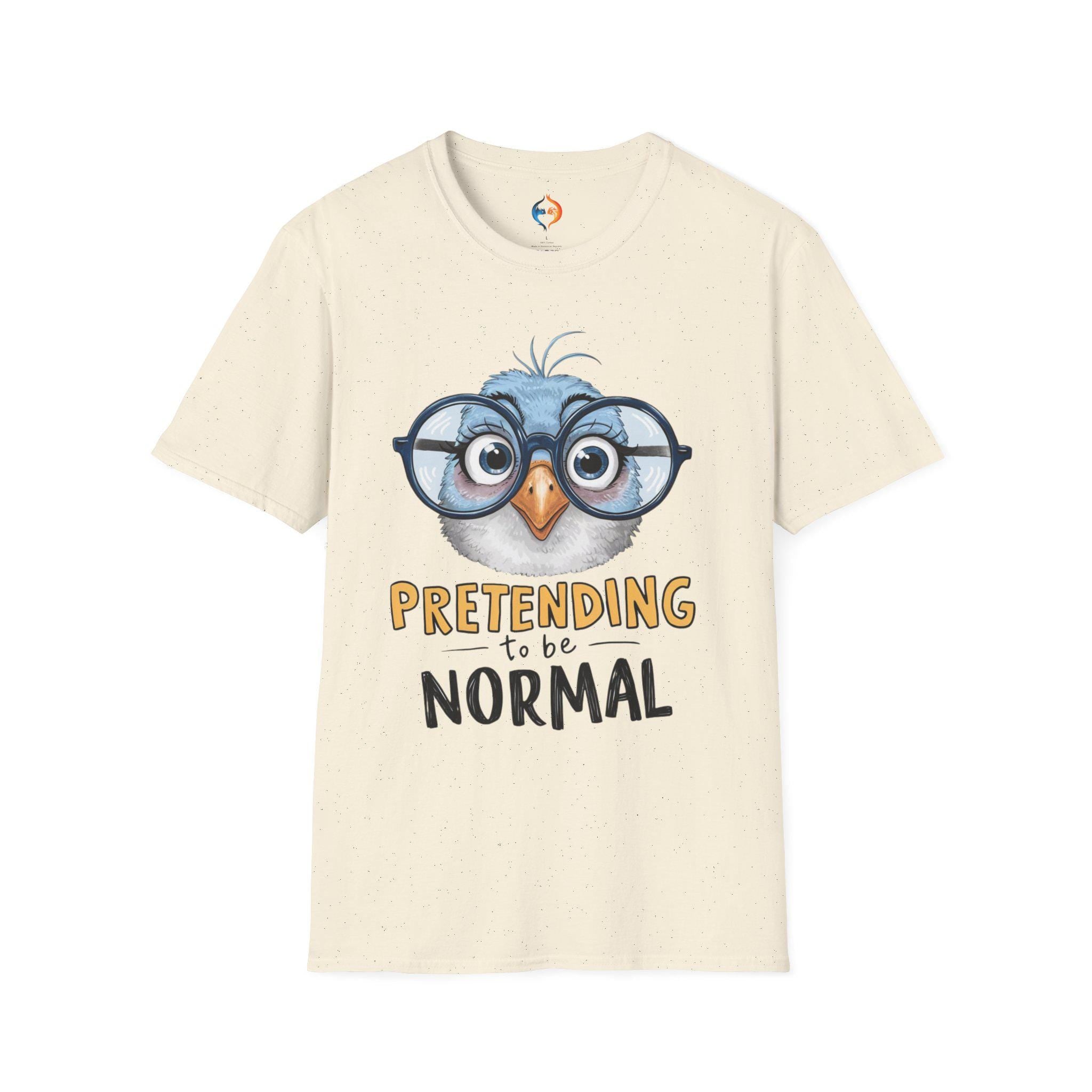 Gift for Introverts, Pretending To Be Normal Funny T-Shirt, Quirky tee, Humorous Apparel for All, white elephant gift under 20