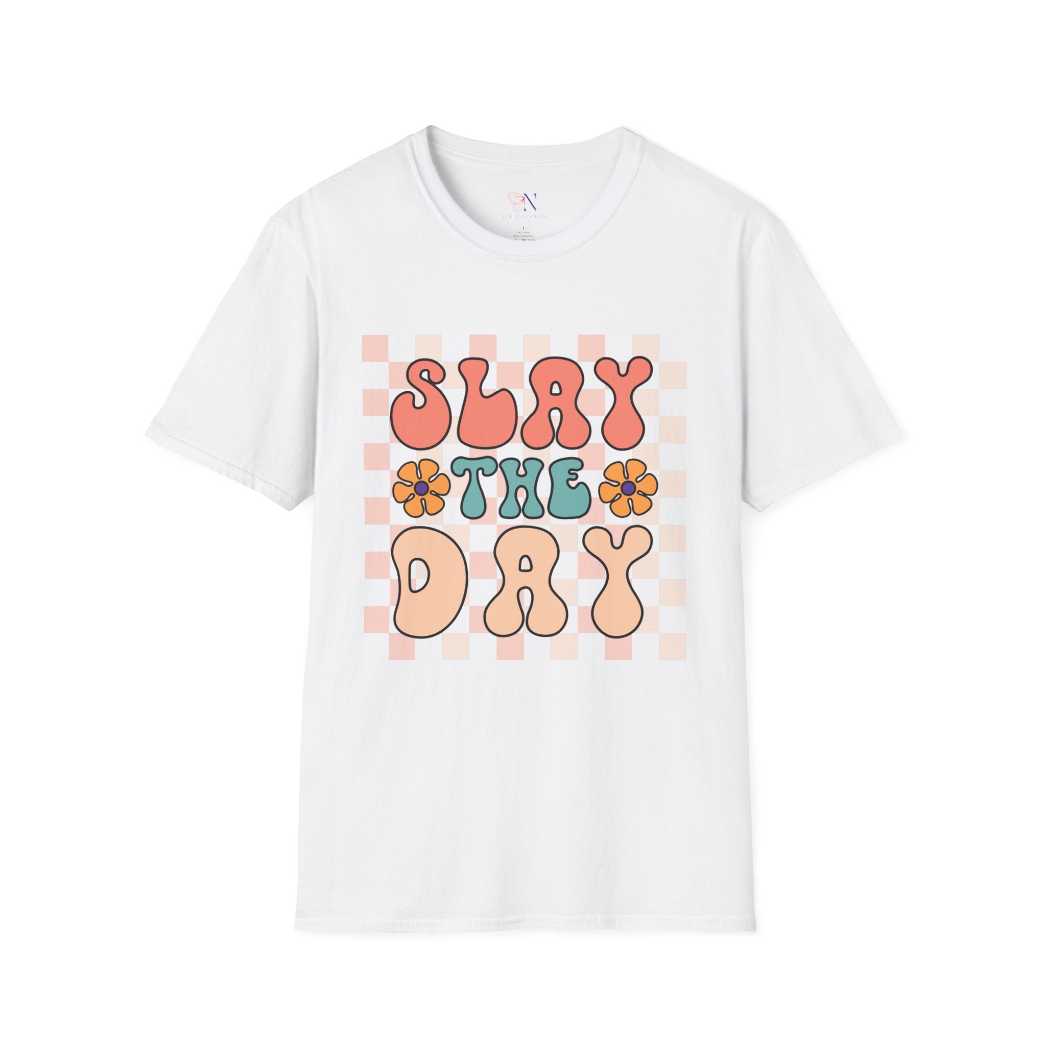 Slay The Day retro style tshirt, Inspirational Quotes, Positive Saying Tee, Positive Vibes Shirt, Inspirational t-shirt, Motivational Shirt