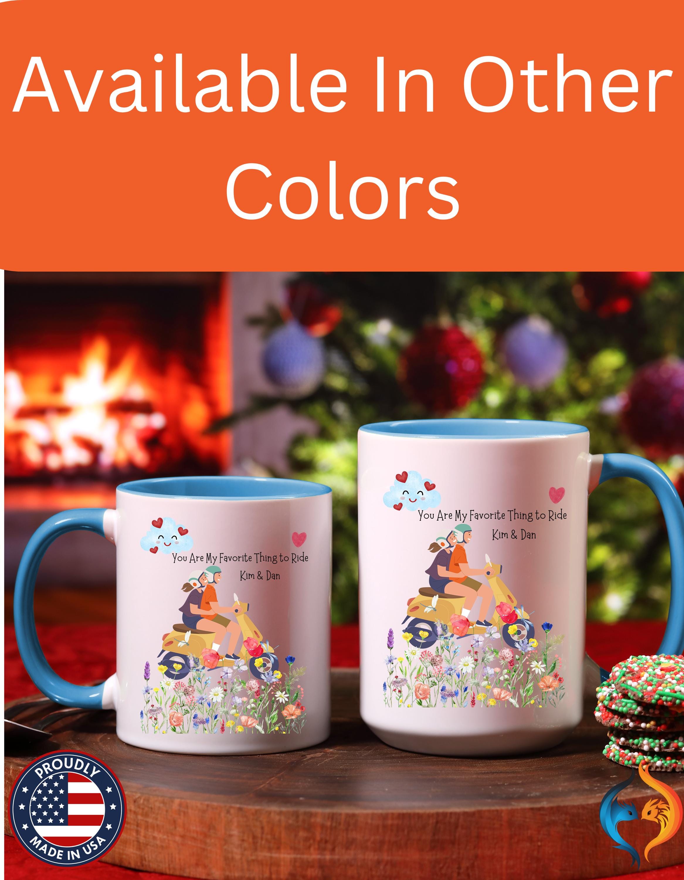 Dirty Valentines, Personalized Mug, You Are My Favorite Thing To Ride Accent Cup 11/15oz, Anniversary Romantic, V-Day Mug, Couples Gift