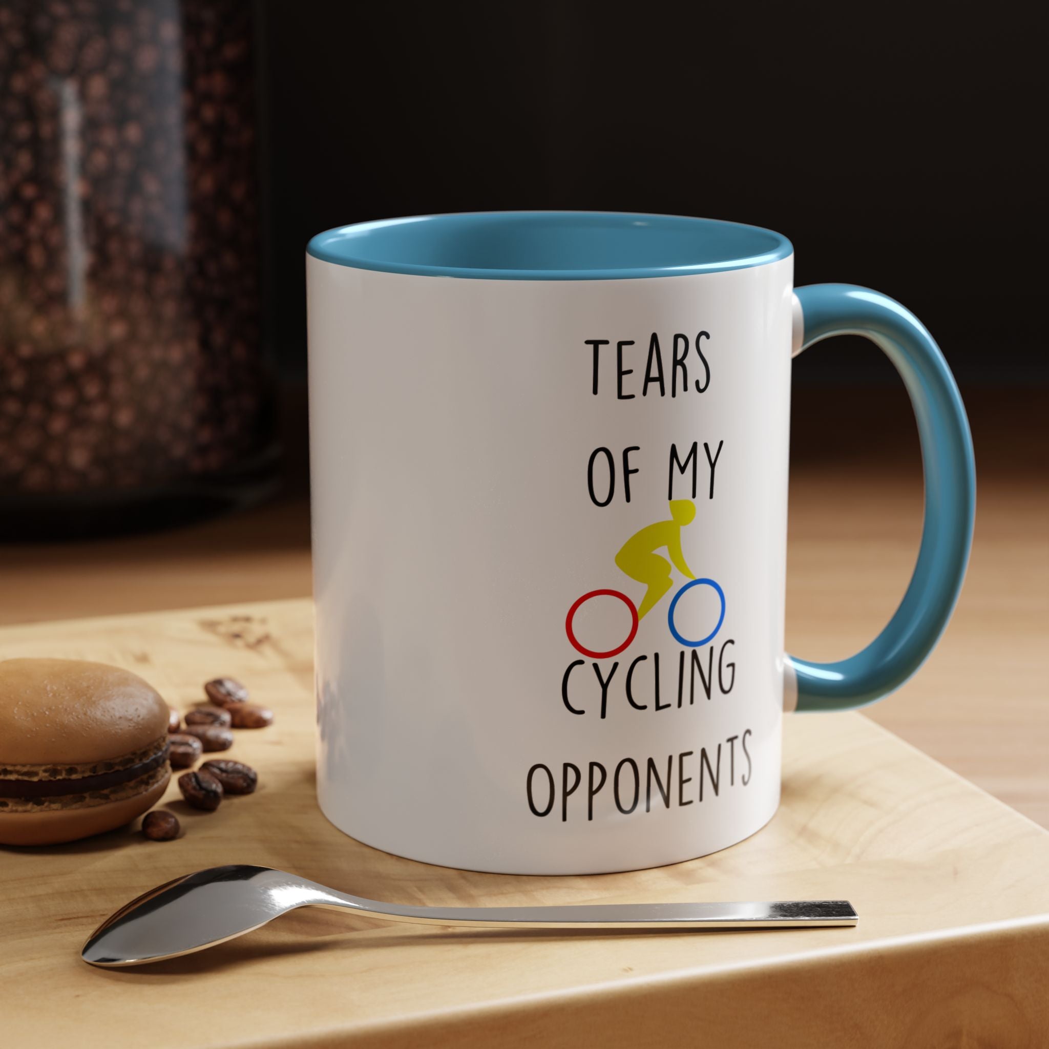 Funny Coffee Mug, Personalized Mug, Tears Of My Cycling Opponents, Accent Cup (11, 15oz), Sarcastic Mug,  Tea Coffee Cup, Gift Under 20