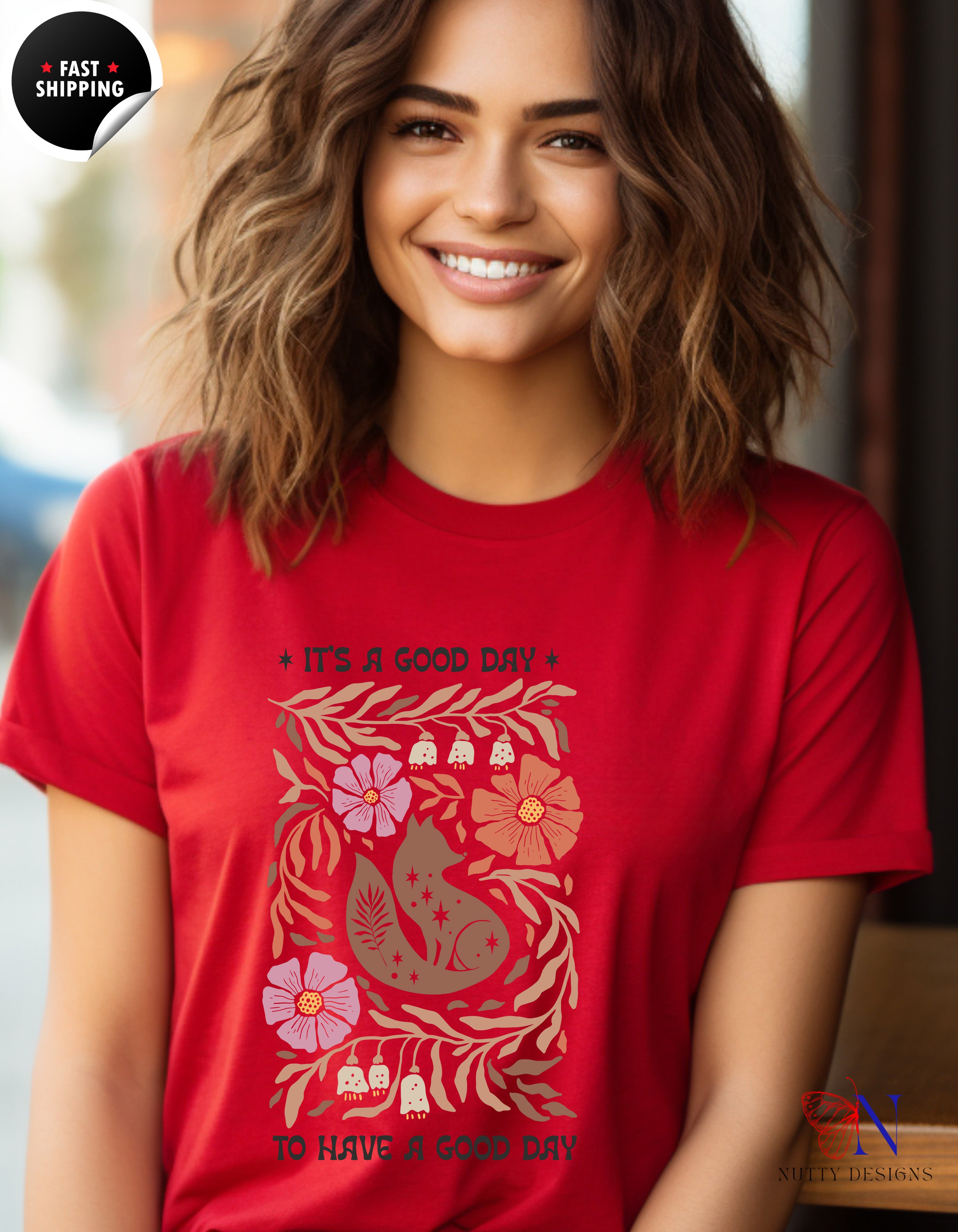 It's a good day to have a good day, Trendy Aesthetic Shirt, Cute T-Shirt Lifestyle Mockup | Nutty Designs