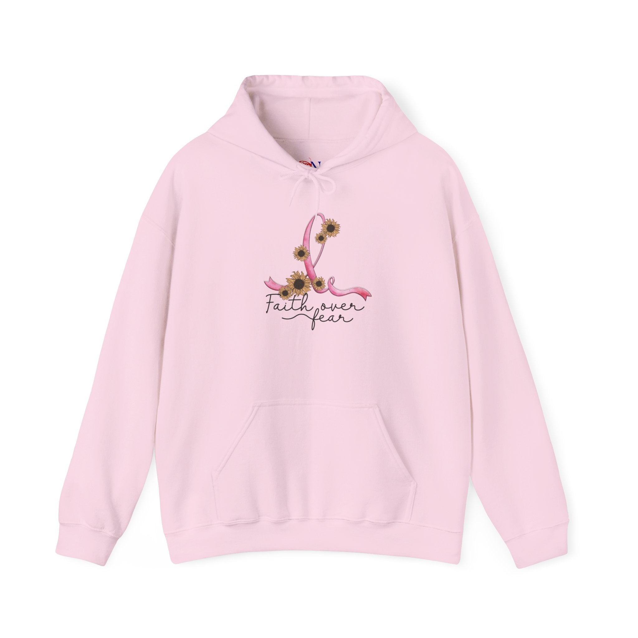 Faith Over Fear Floral Hoodie — Inspirational Women's Pullover