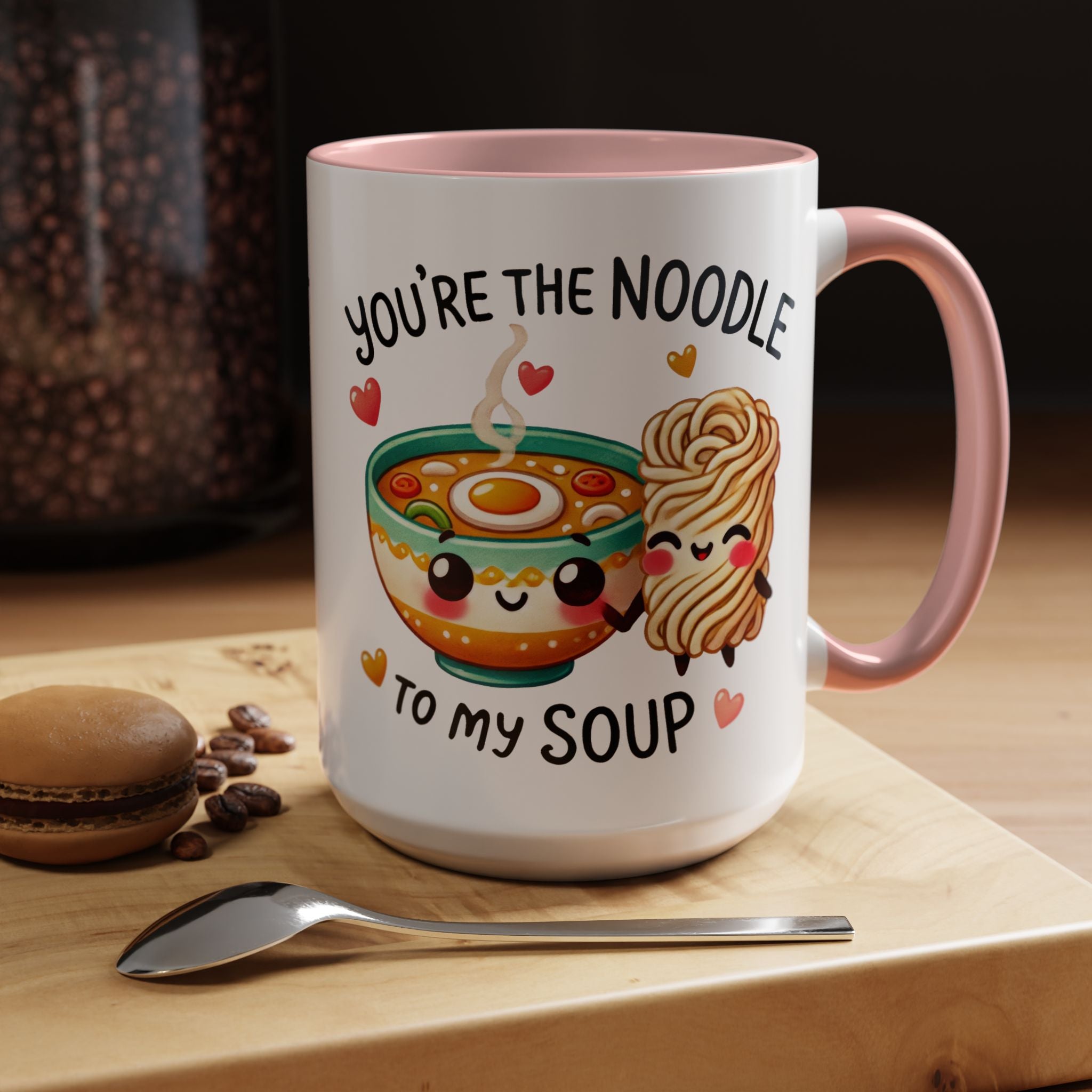 You Are The Noodle To My Soup Personalized Romantic Mug Accent Cup 11/15oz, Anniversary Wedding Valentines Custom Gift Him her Spouse BF GF