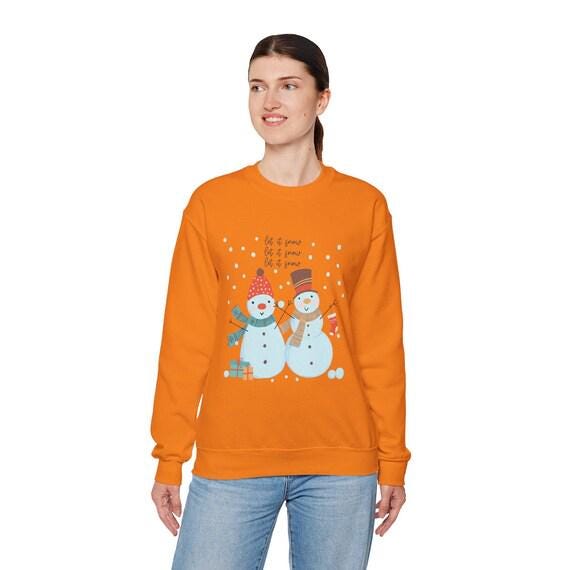 Let It Snow Sweatshirt | Cute Snowmen Winter Sweatshirt | Cozy Winter Apparel | Holiday Gift for Her