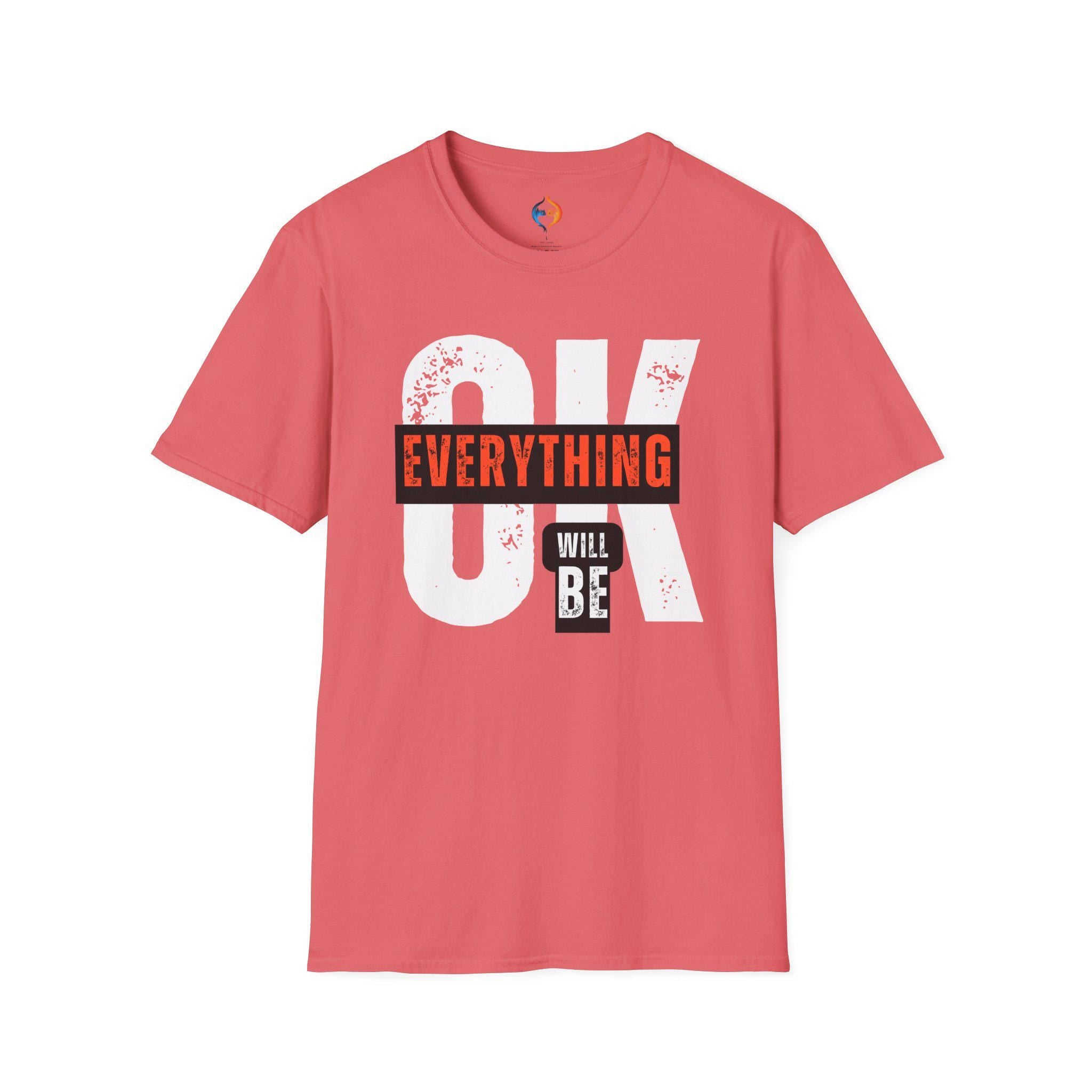 Everything Will Be Ok Positivity T-Shirt | Inspirational Tee for Optimism & Comfort | Cute Casual Gift Idea