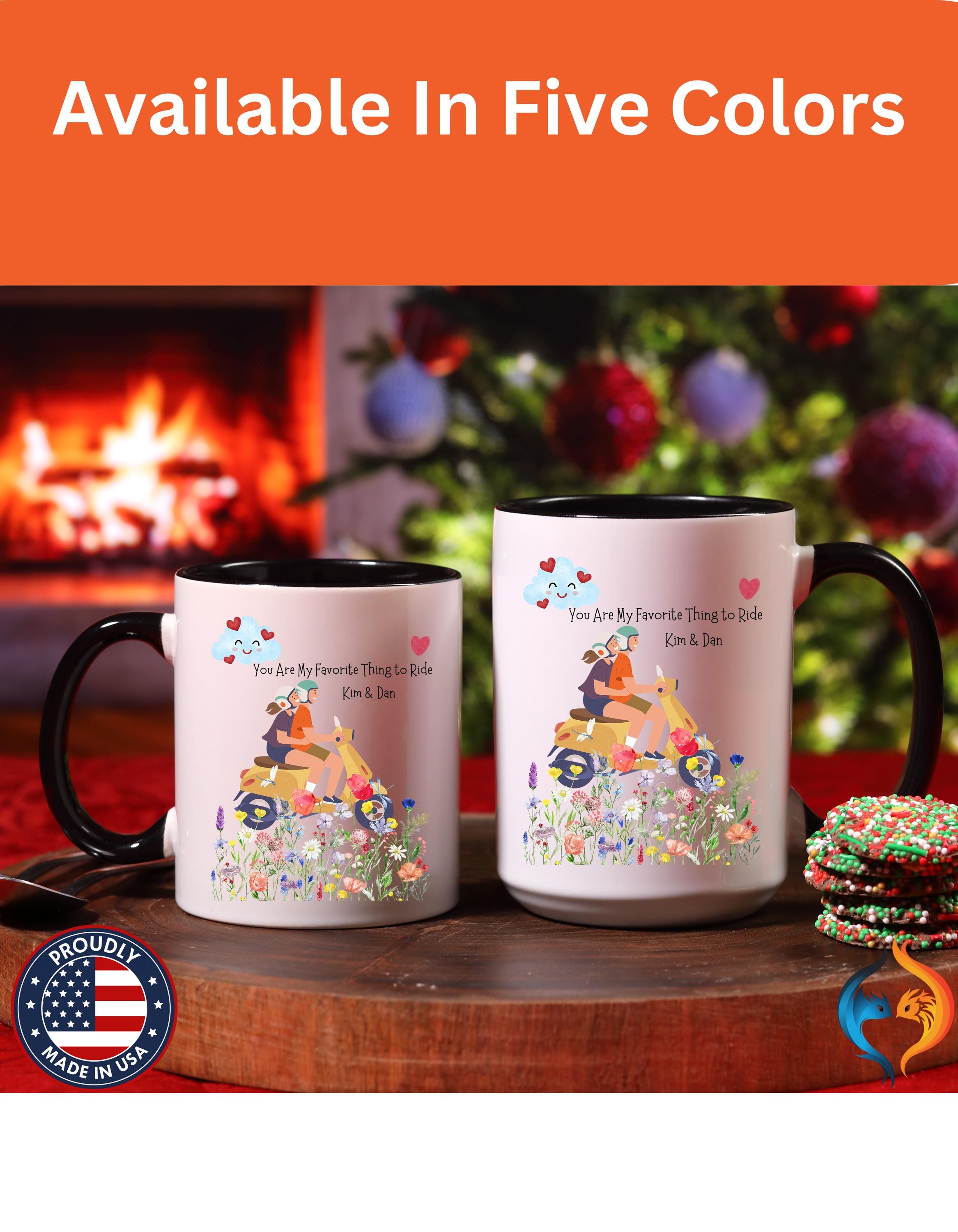 Dirty Valentines, Personalized Mug, You Are My Favorite Thing To Ride Accent Cup 11/15oz, Anniversary Romantic, V-Day Mug, Couples Gift