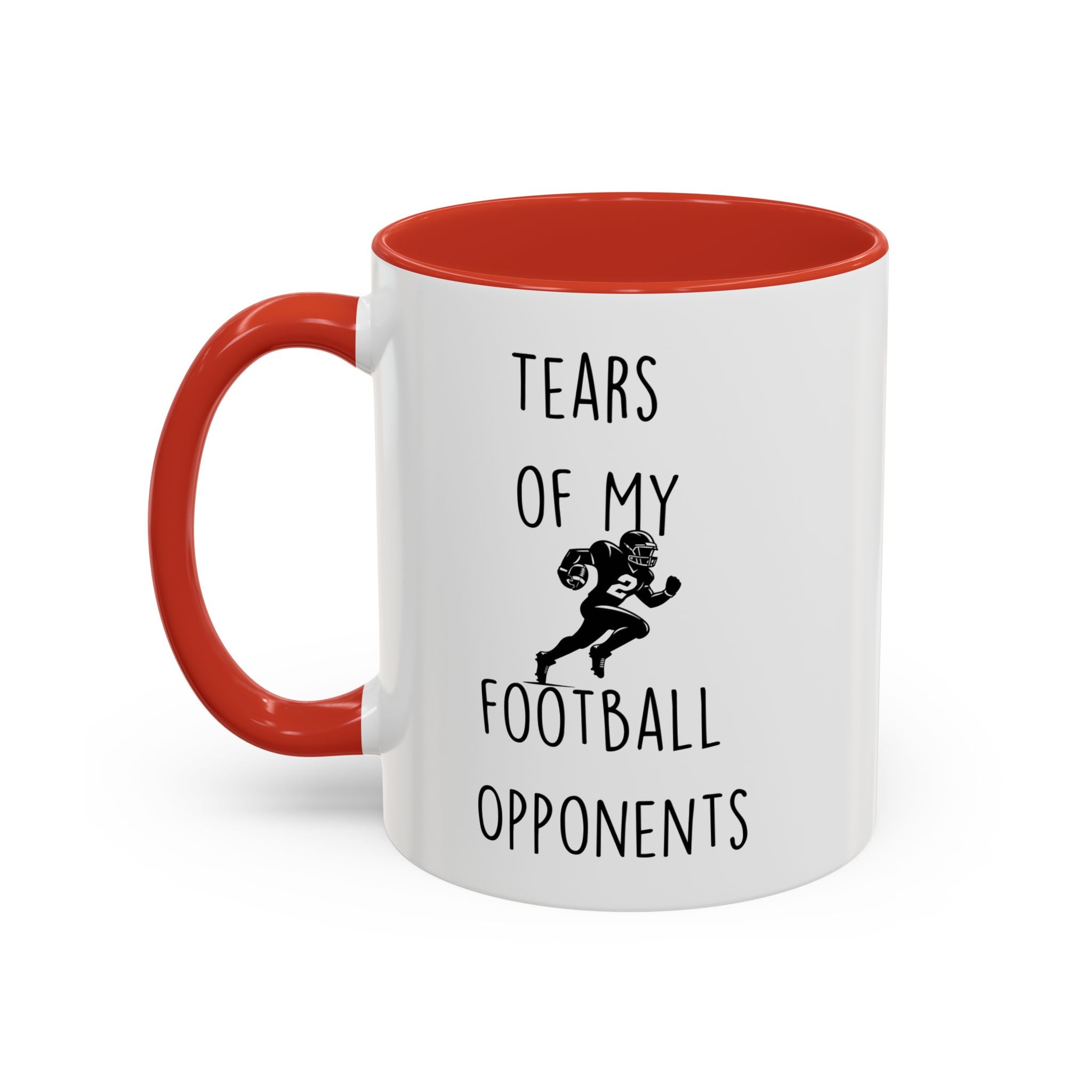 Funny Coffee Mug, Personalized Mug, Tears Of My Football Opponents, Accent Cup (11, 15oz), Sarcastic Mug,  Tea Coffee Cup, Gift Under 20