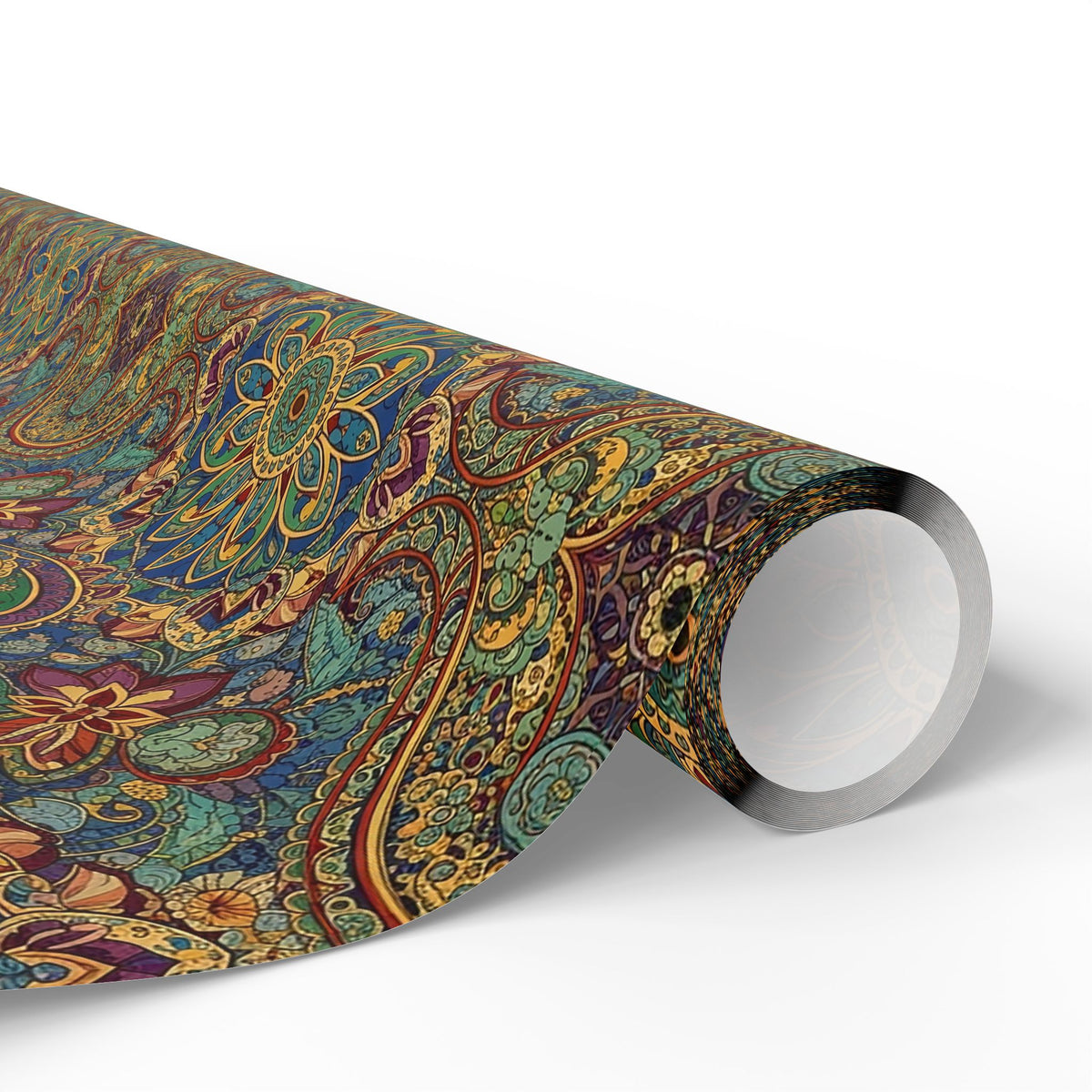 Diwali Wrapping Paper Roll - Vintage Jewel Paisley Indian Gift Wrap