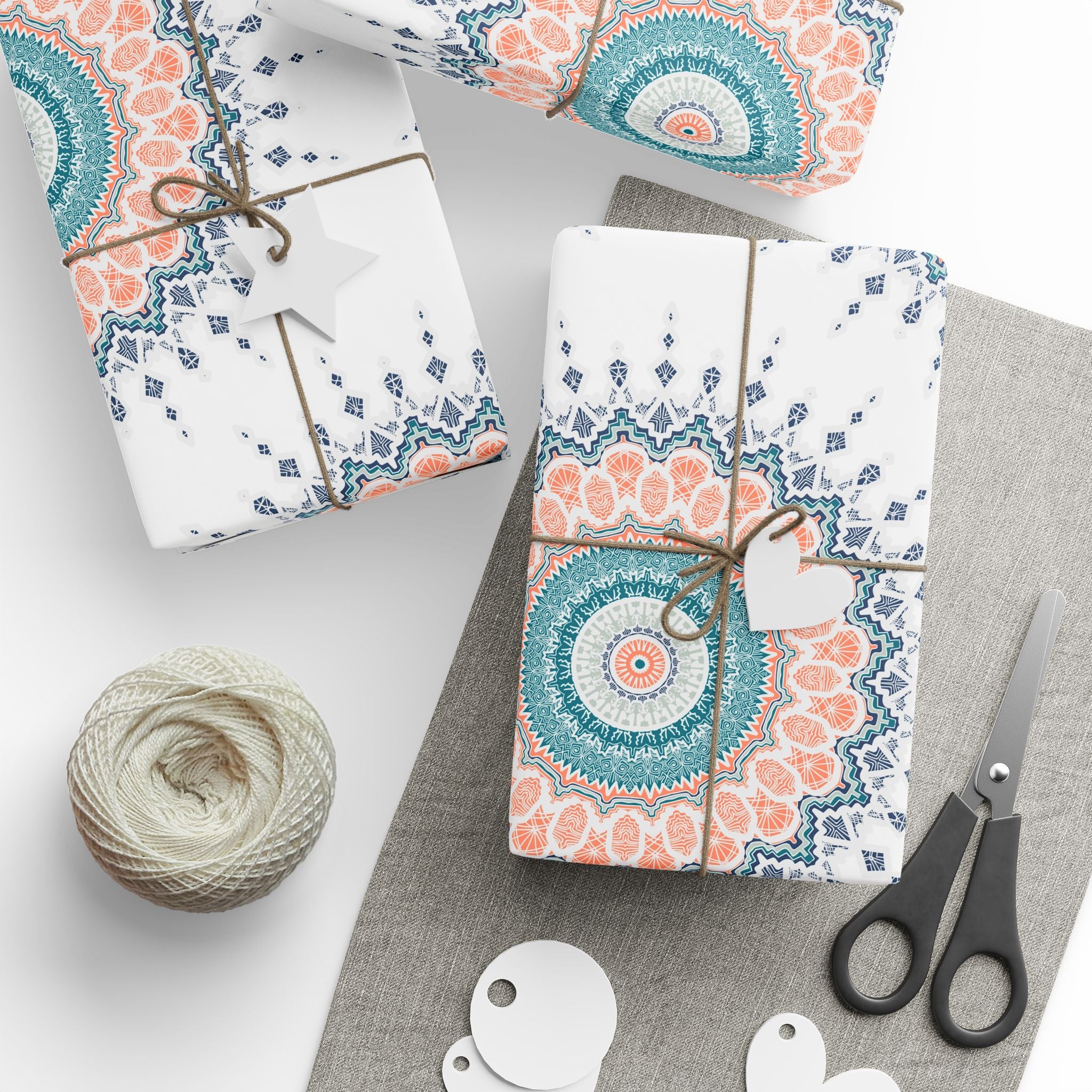 Ramadan Wrapping Paper - Islamic Gift Wrap With Mandala Designs