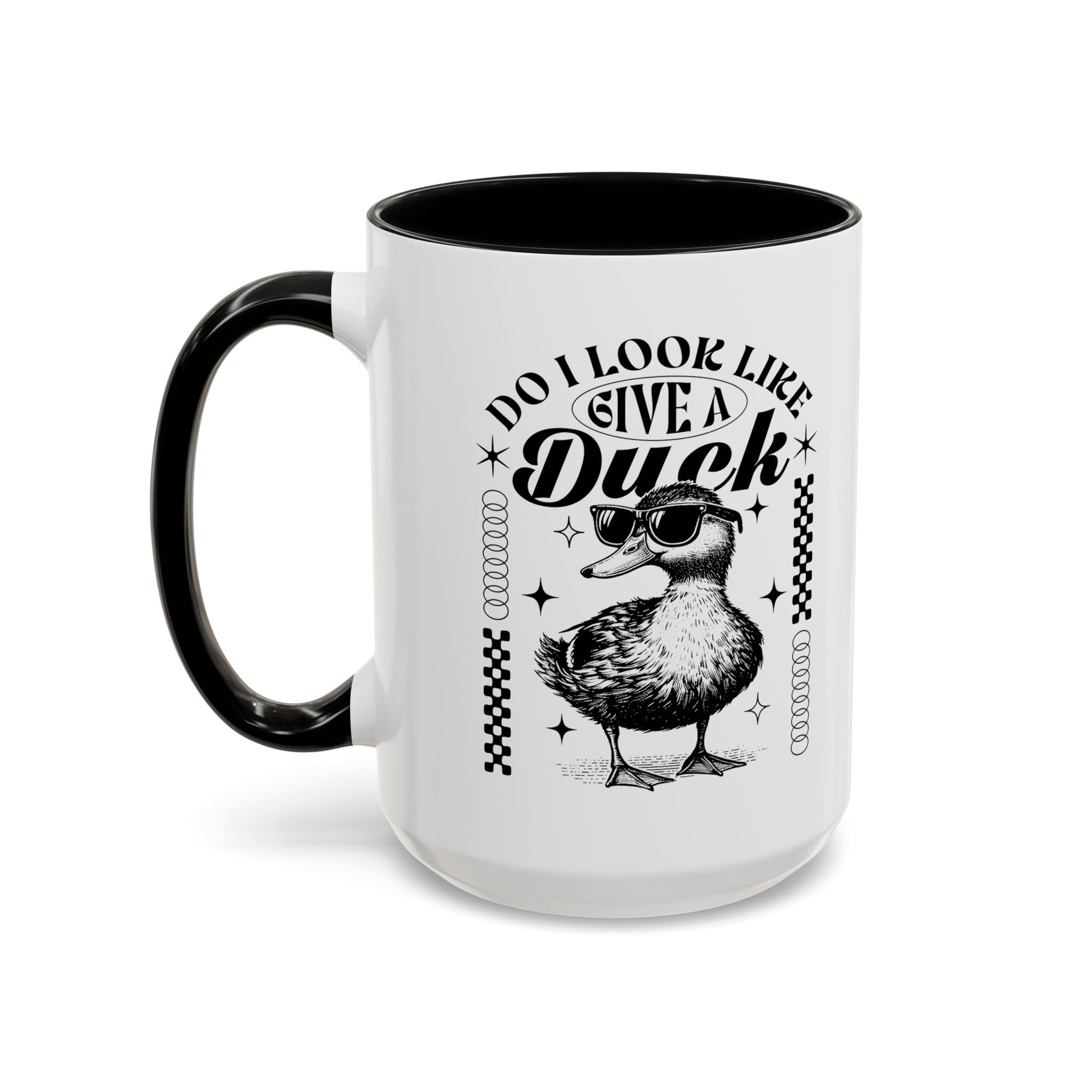 Funny Coffee Mug, Personalized Mug, Cute Do I Look Like I Give A Duck, Accent Cup (11, 15oz), Gift Under 20, White Elephant Animal Lover Cup
