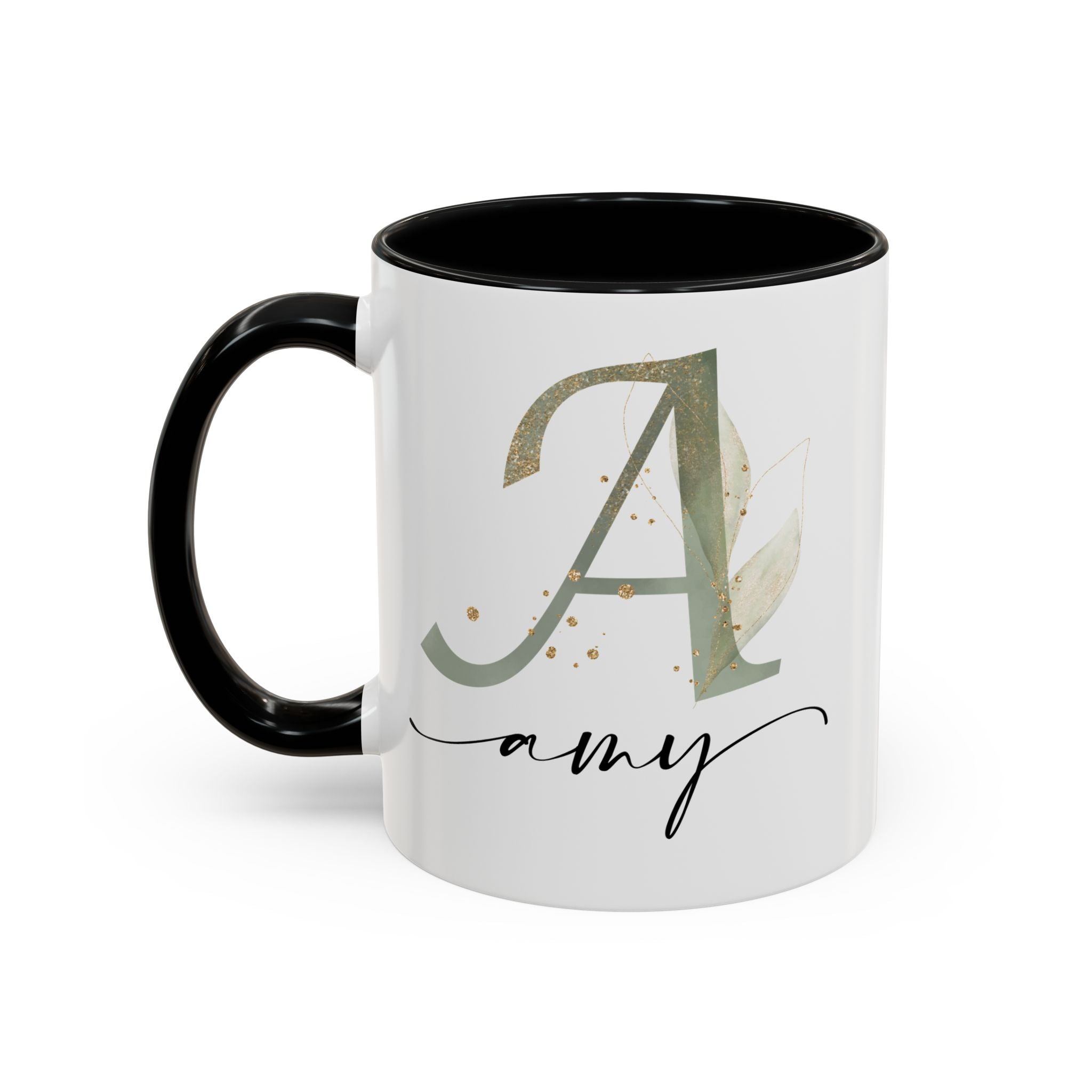 Personalized Floral Initial Coffee Mug for her, Custom Name Mug, Wedding Favor, Unique Home Décor Coffee Cup, Girlfriend Gift, Monogram Mug