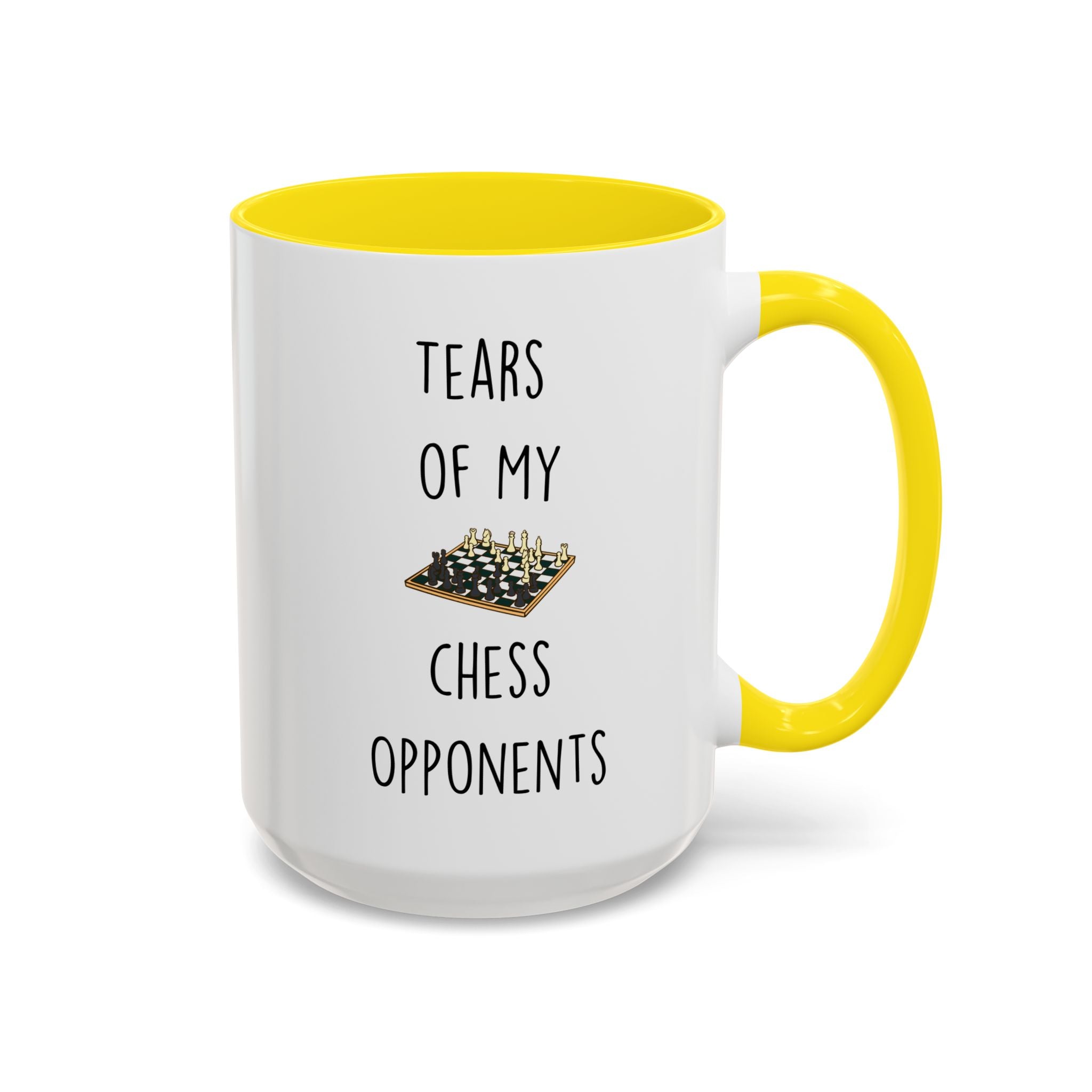 Funny Coffee Mug, Personalized Mug, Tears Of My Chess Opponents, Accent Cup (11, 15oz), Sarcastic Mug,  Tea Coffee Cup, Gift Under 20