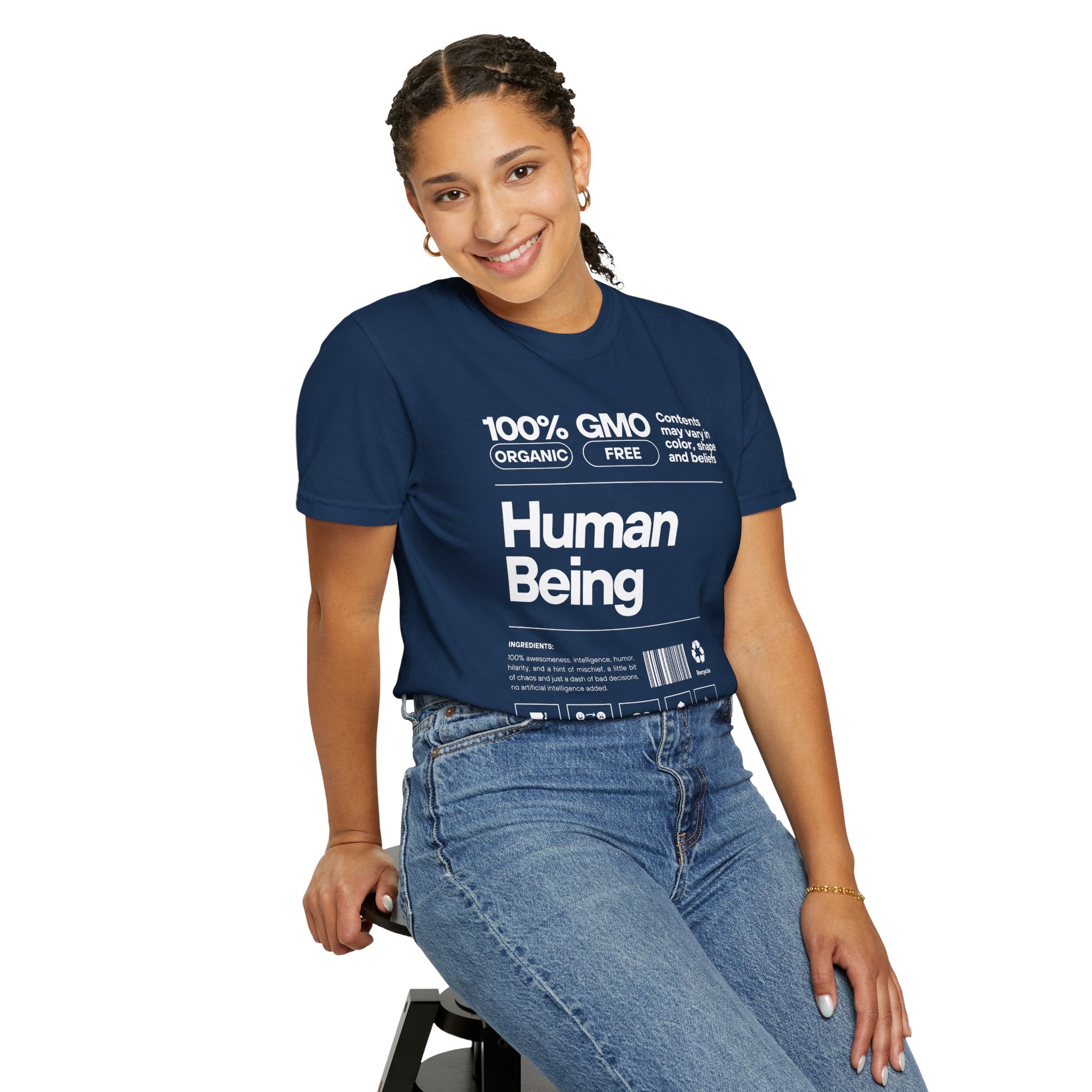 Human Being Facts Graphic T-Shirt — Funny Equality & Fun Facts Tee (Great Birthday Gift)