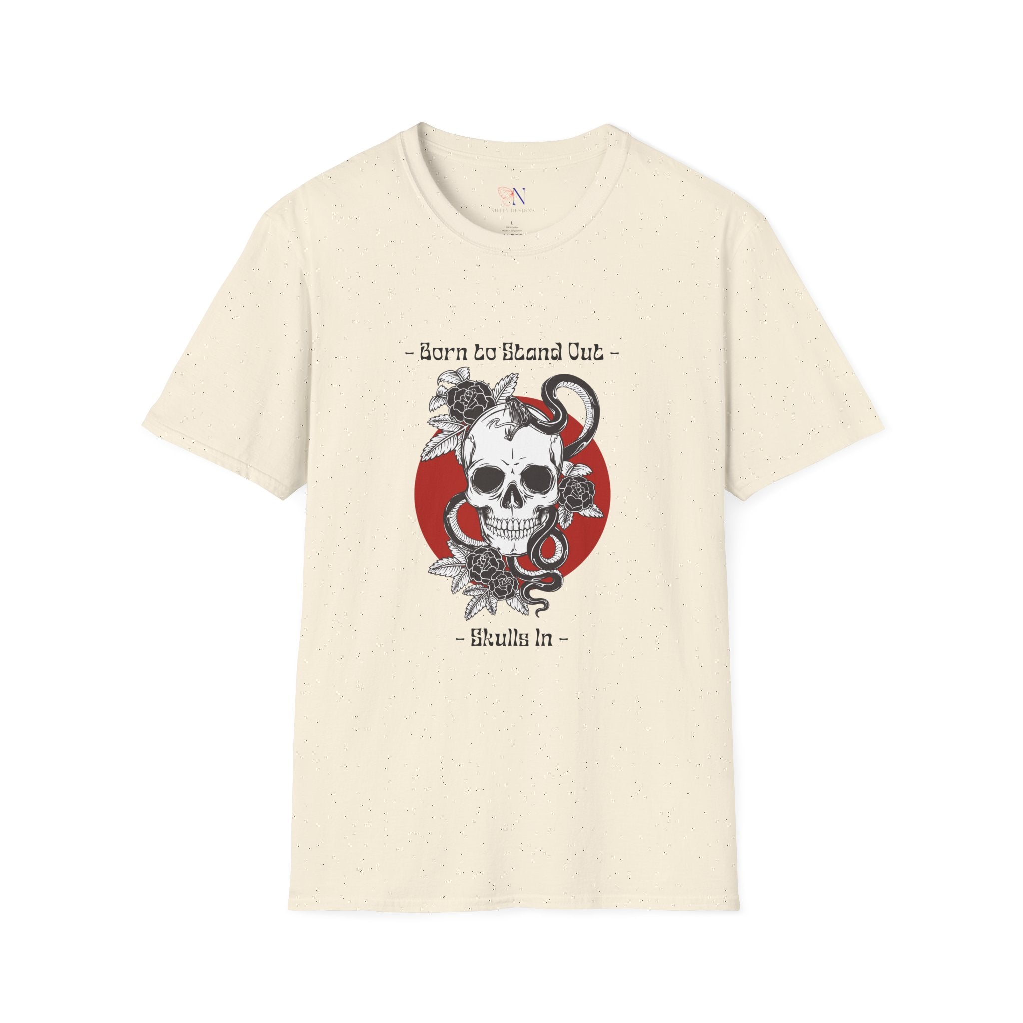 Born To Stand Out Skulls In t-shirt