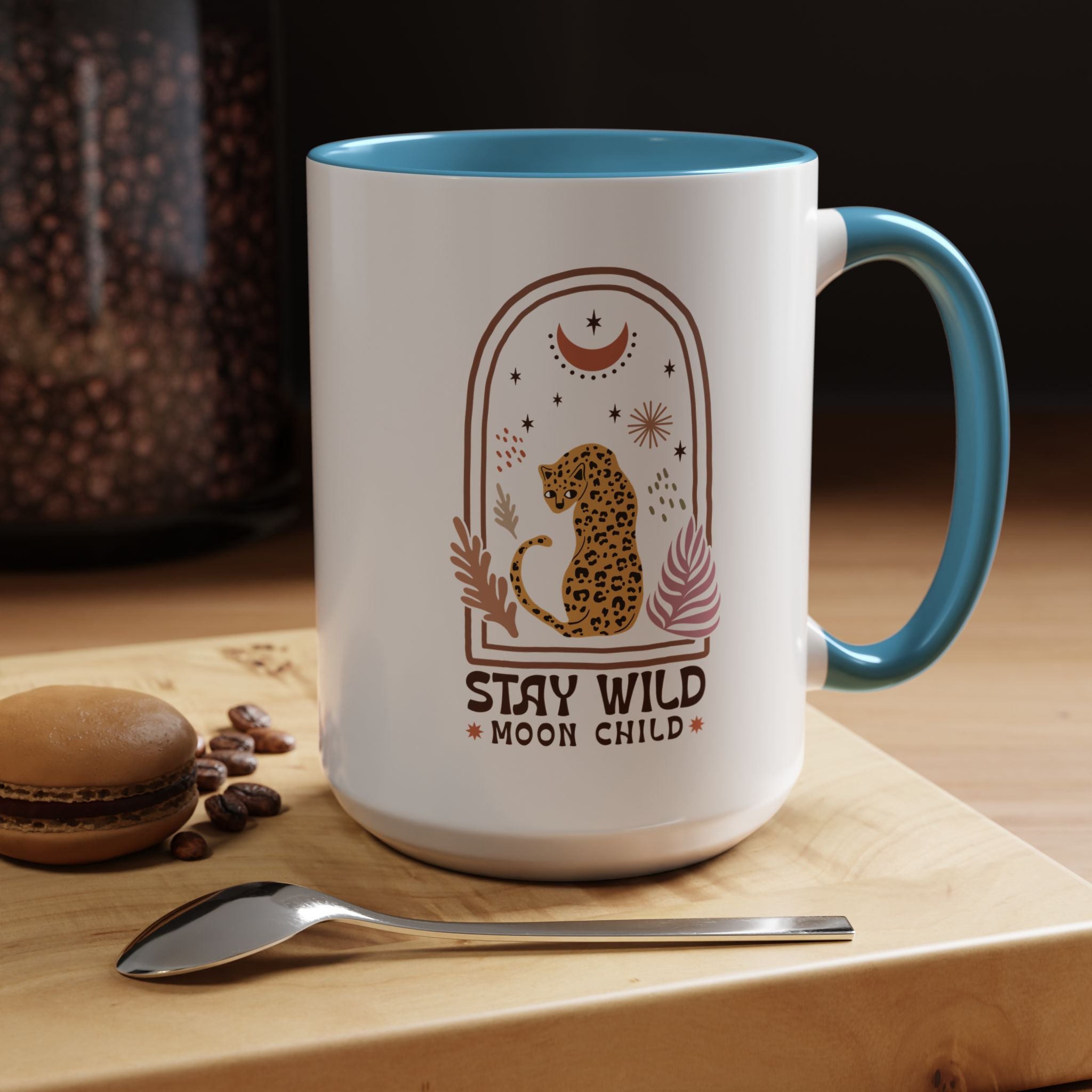 Funny Coffee Mug, Personalized Mug, Stay Wild Moon Child Accent Coffee Cup (11, 15oz), Gift Under 20, White Elephant gift, Motivational Cup