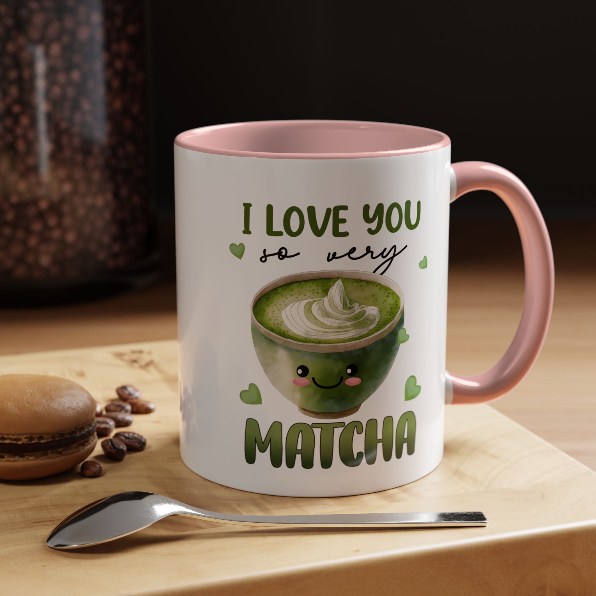 I Love You So Very Matcha Mug Lifestyle Mockup | Nutty Designs