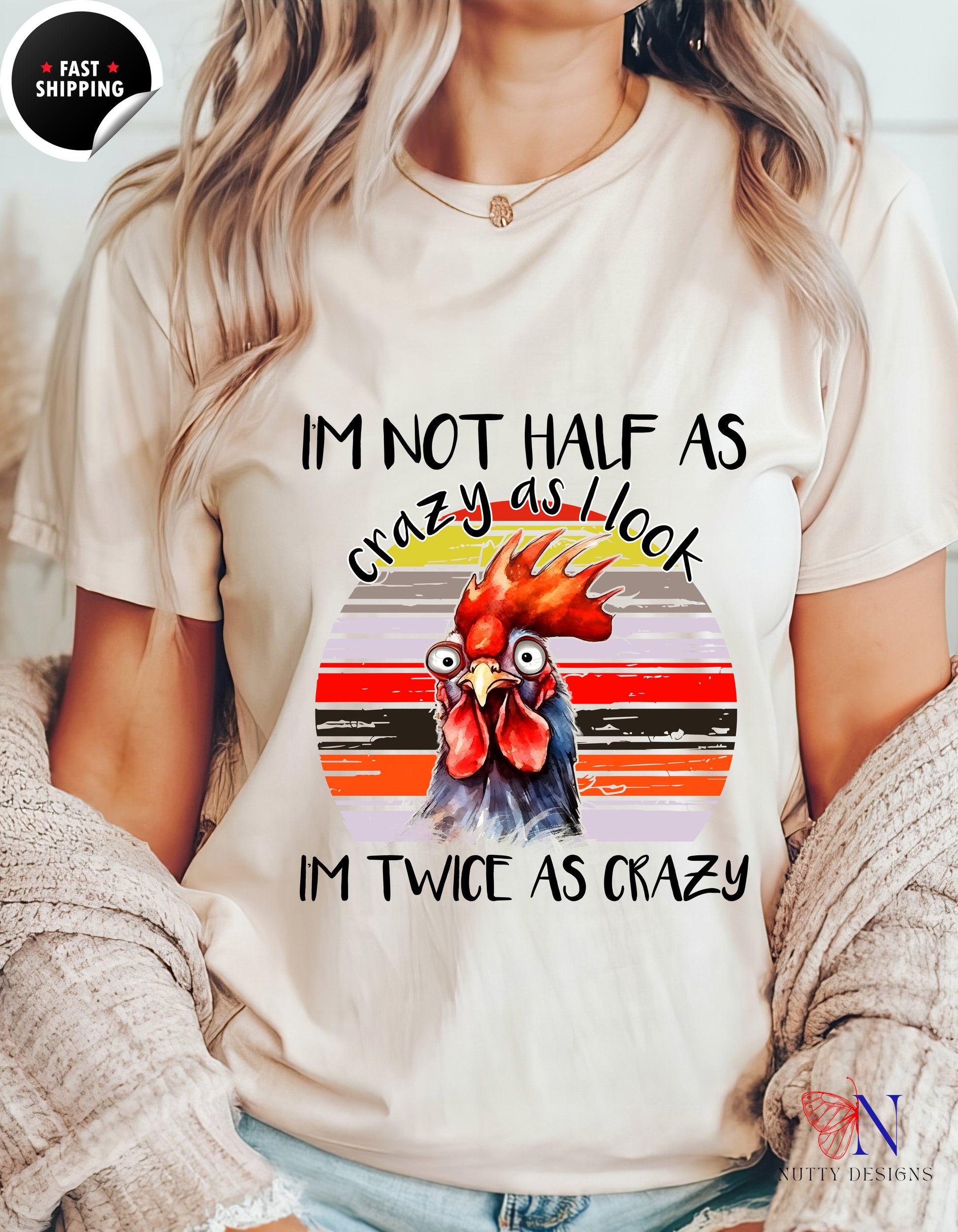 I'm Not Half As Crazy As I Look I'm Twice As Crazy Mug Product Photo | Nutty Designs