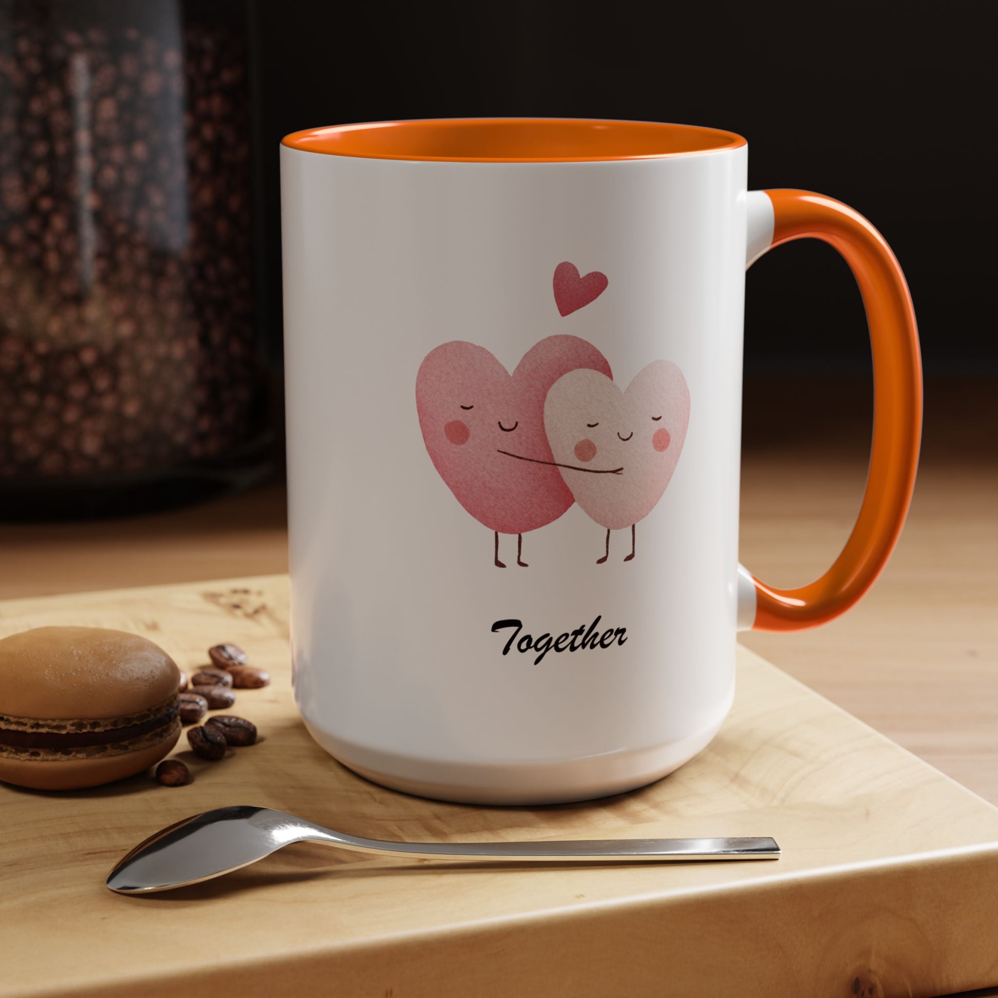 Two Hearts Better Together Mug Lifestyle Mockup | Nutty Designs