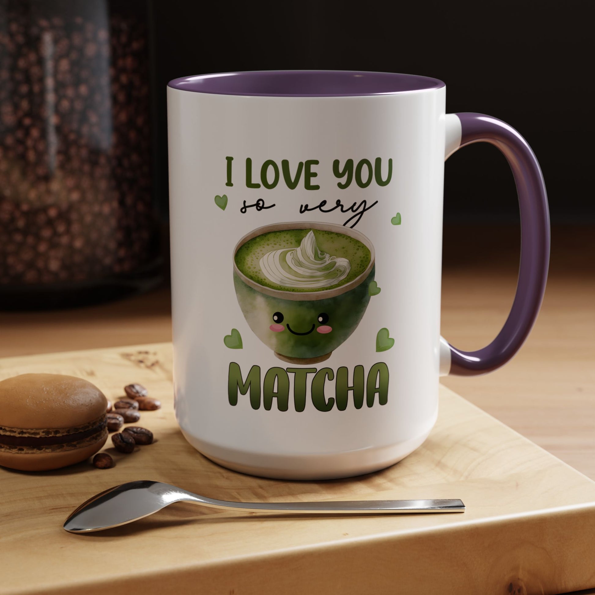 I Love You So Very Matcha Mug Lifestyle Mockup | Nutty Designs