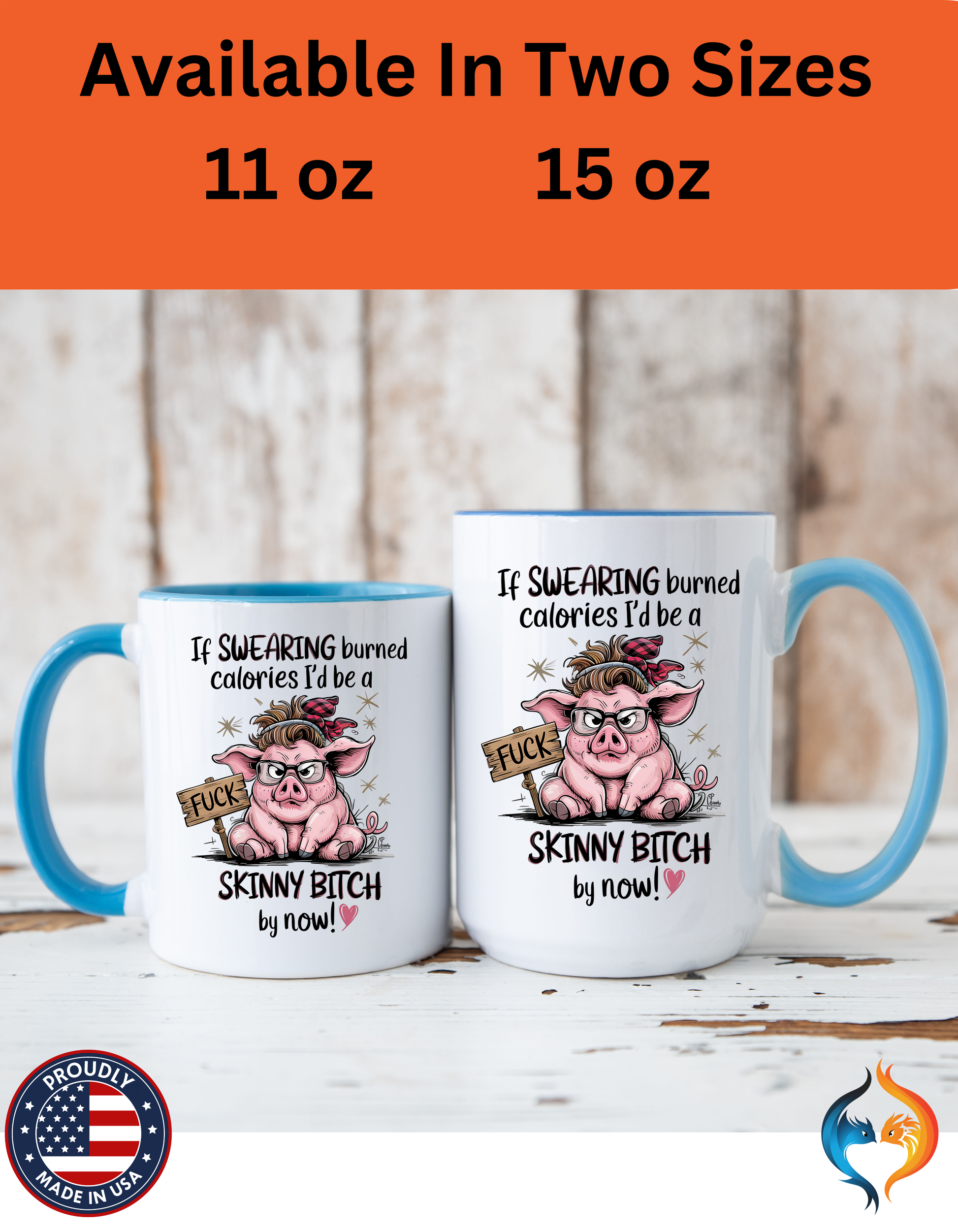 If Swearing Burned Calories Mug Product Photo | Nutty Designs