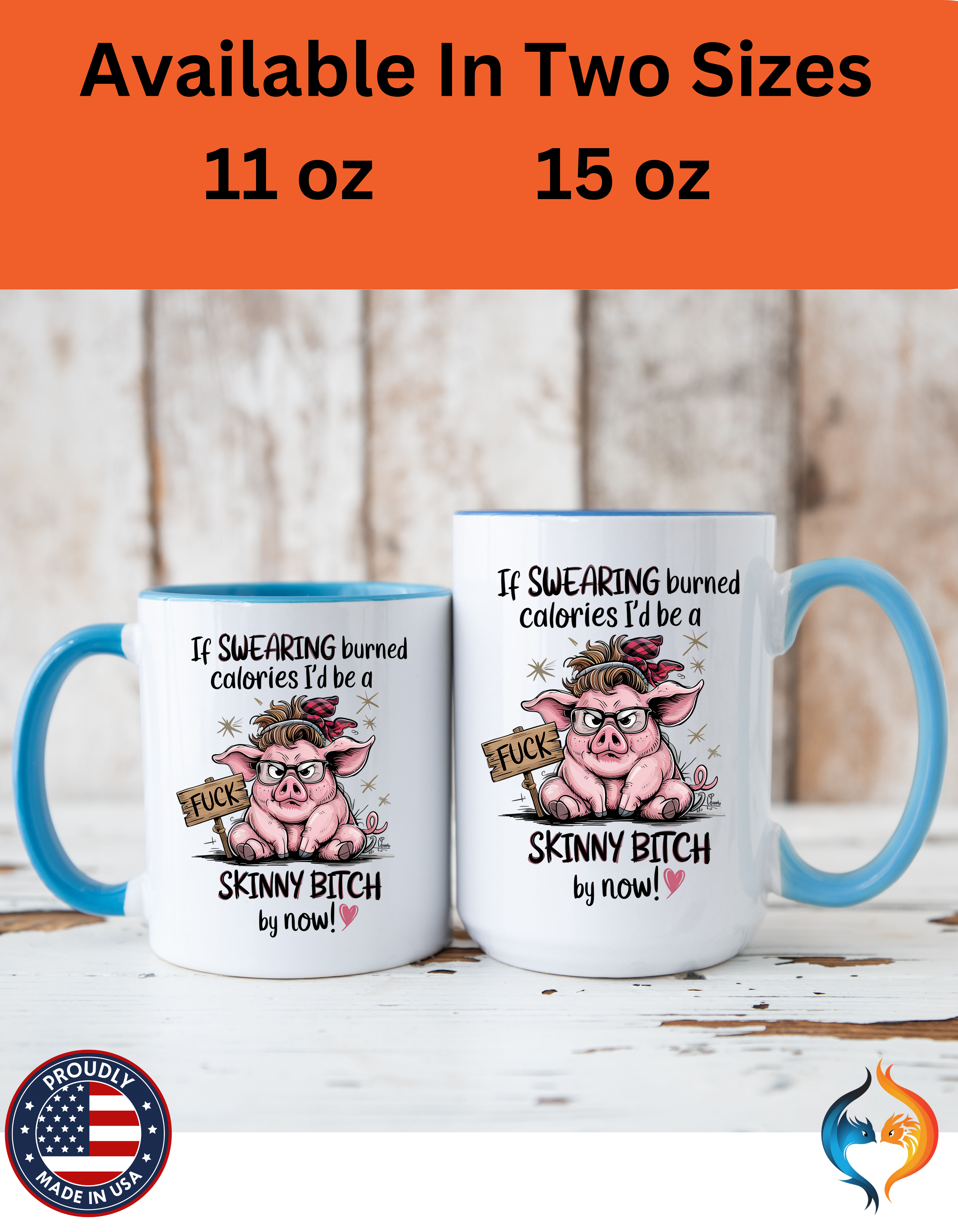 If Swearing Burned Calories Mug Product Photo | Nutty Designs