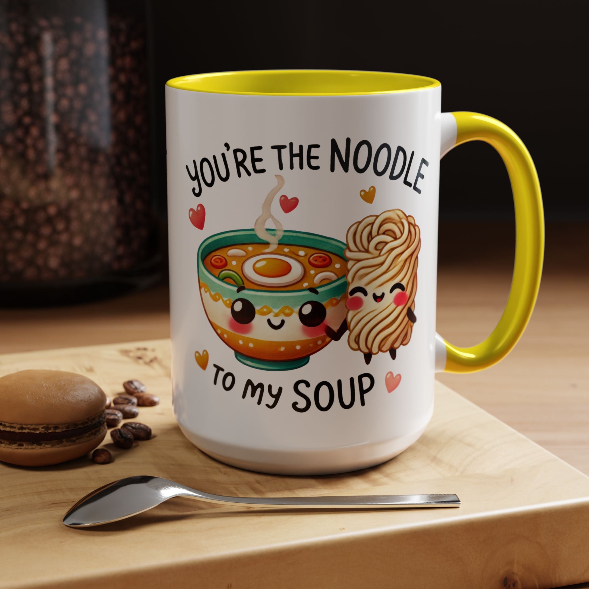 You Are The Noodle To My Soup Personalized Romantic Mug Accent Cup 11/15oz, Anniversary Wedding Valentines Custom Gift Him her Spouse BF GF