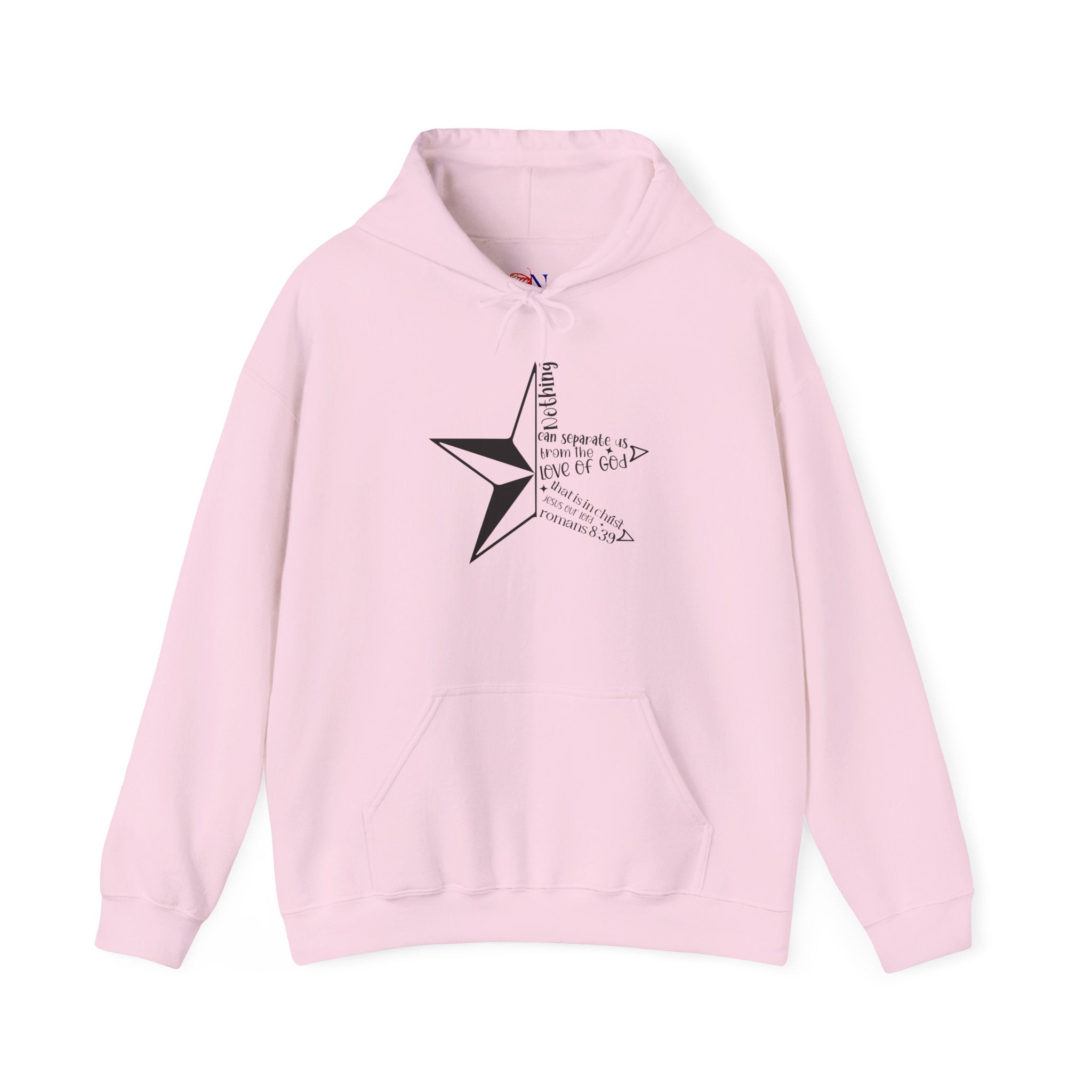 Star Compass Hoodie — Minimal Geometric Star Design with Inspirational Text