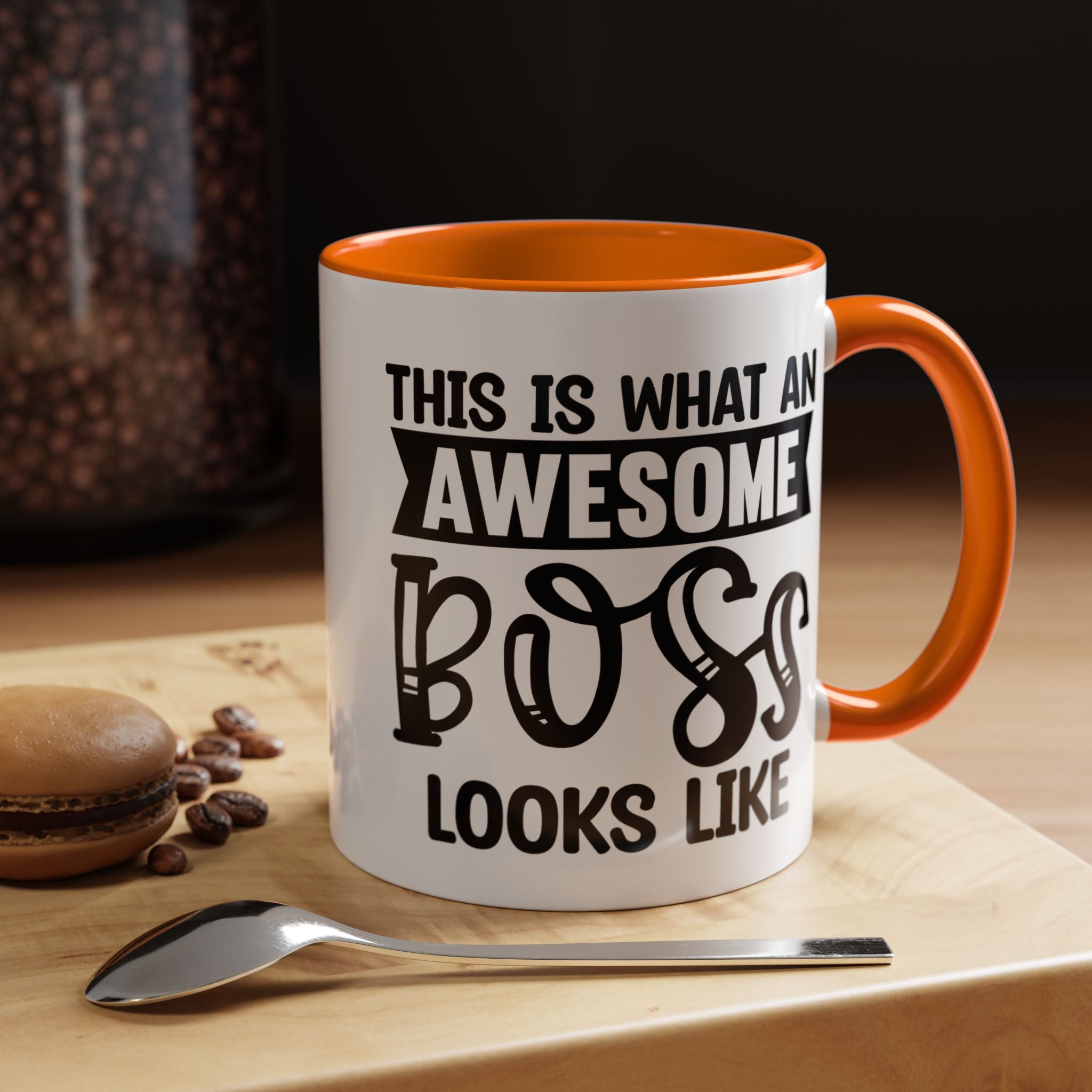 Funny Coffee Mug, Personalized Mug, This Is What An Awesome Boss Looks Like Accent Cup (11, 15oz), Gift Under 20, White Elephant