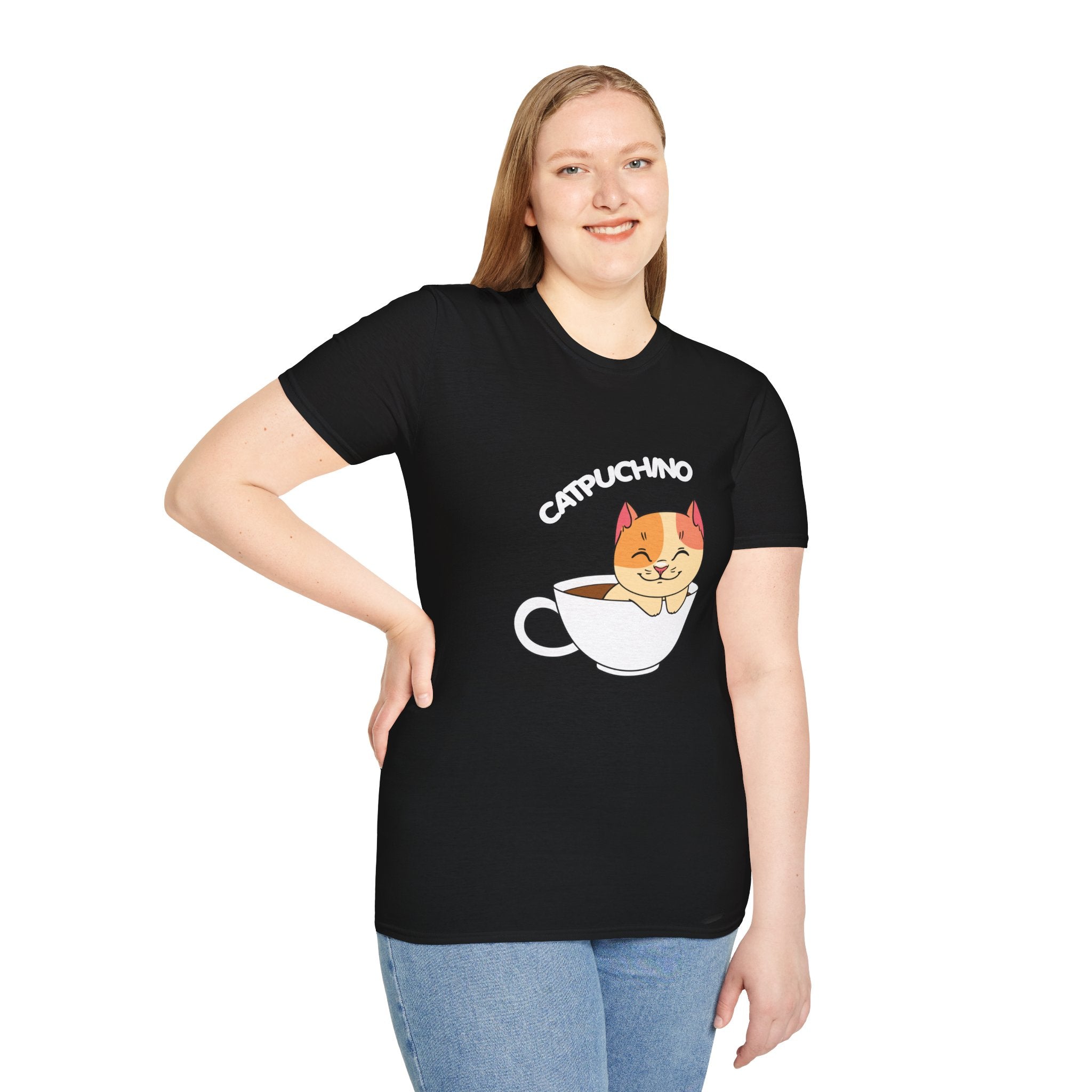 Funny Cat Coffee Lover Shirt, Catpuchino t-shirt